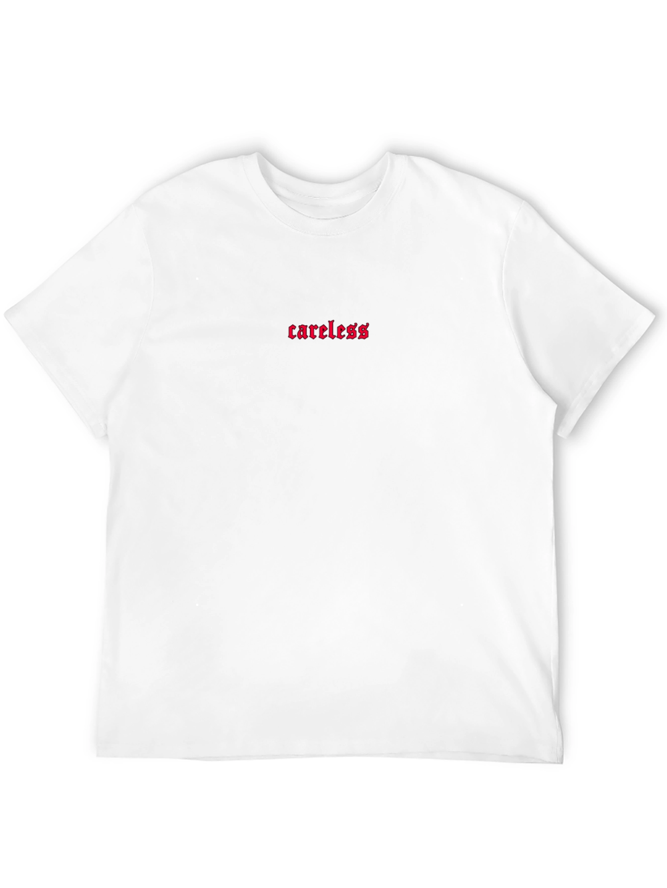 Careless Embroidered Black T-Shirt