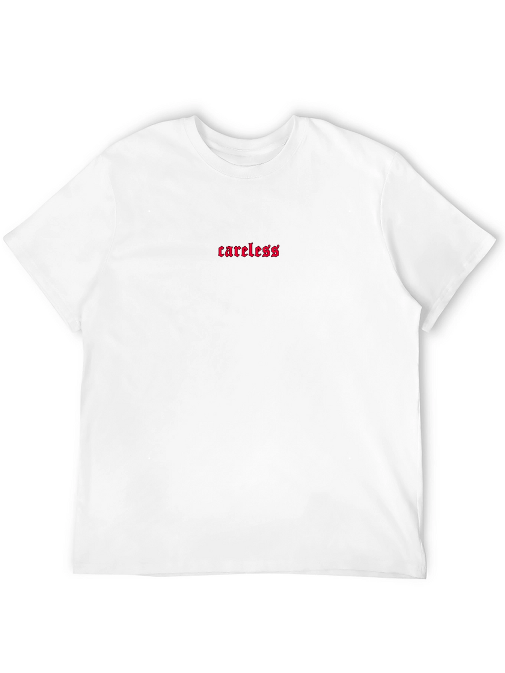 Careless Embroidered Black T-Shirt