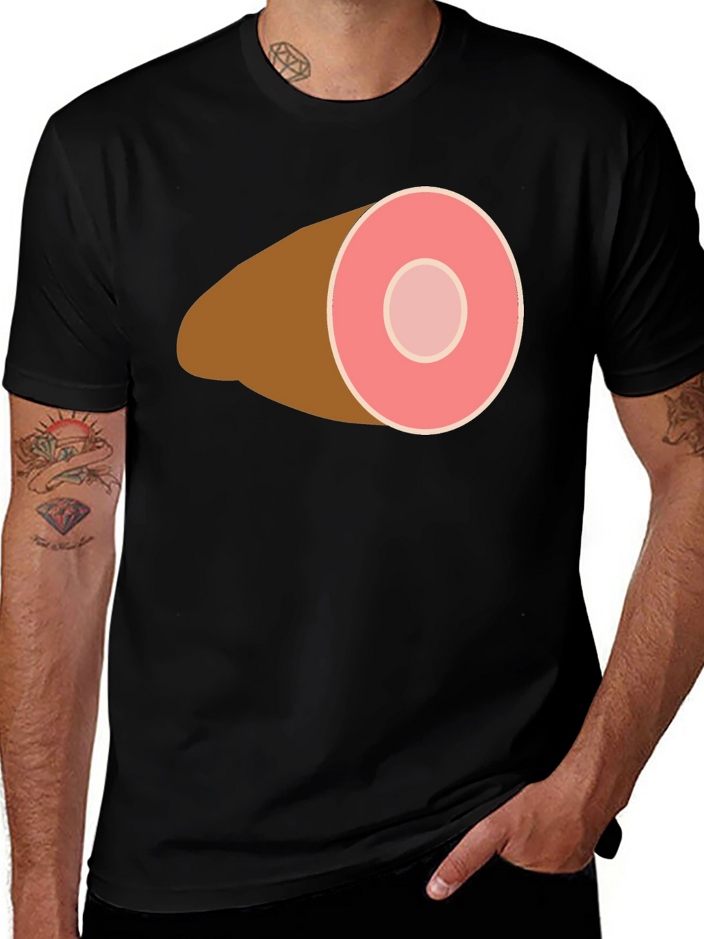 Ham Graphic Tee - Funny Foodie Shirt