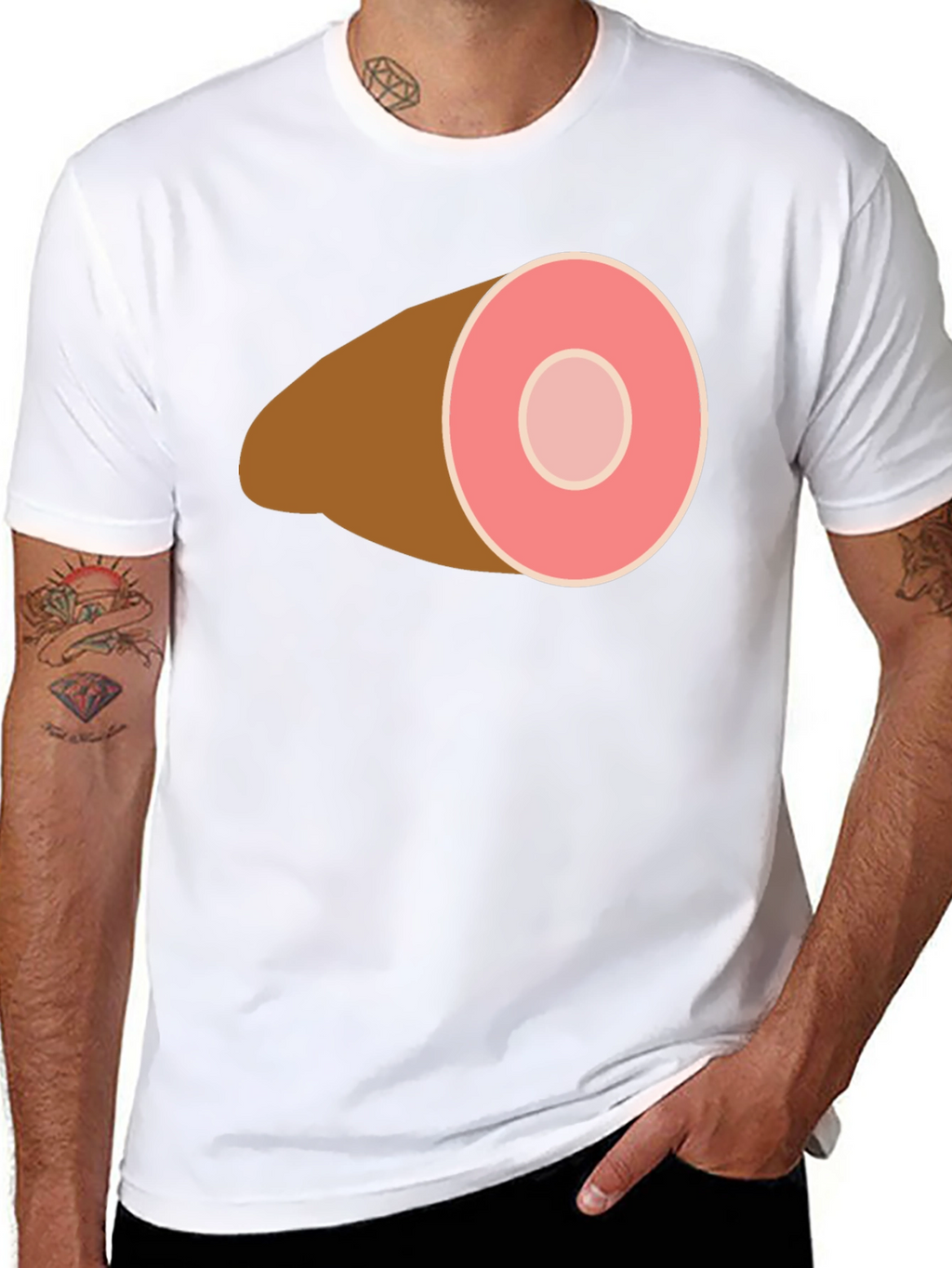 Ham Graphic Tee - Funny Foodie Shirt