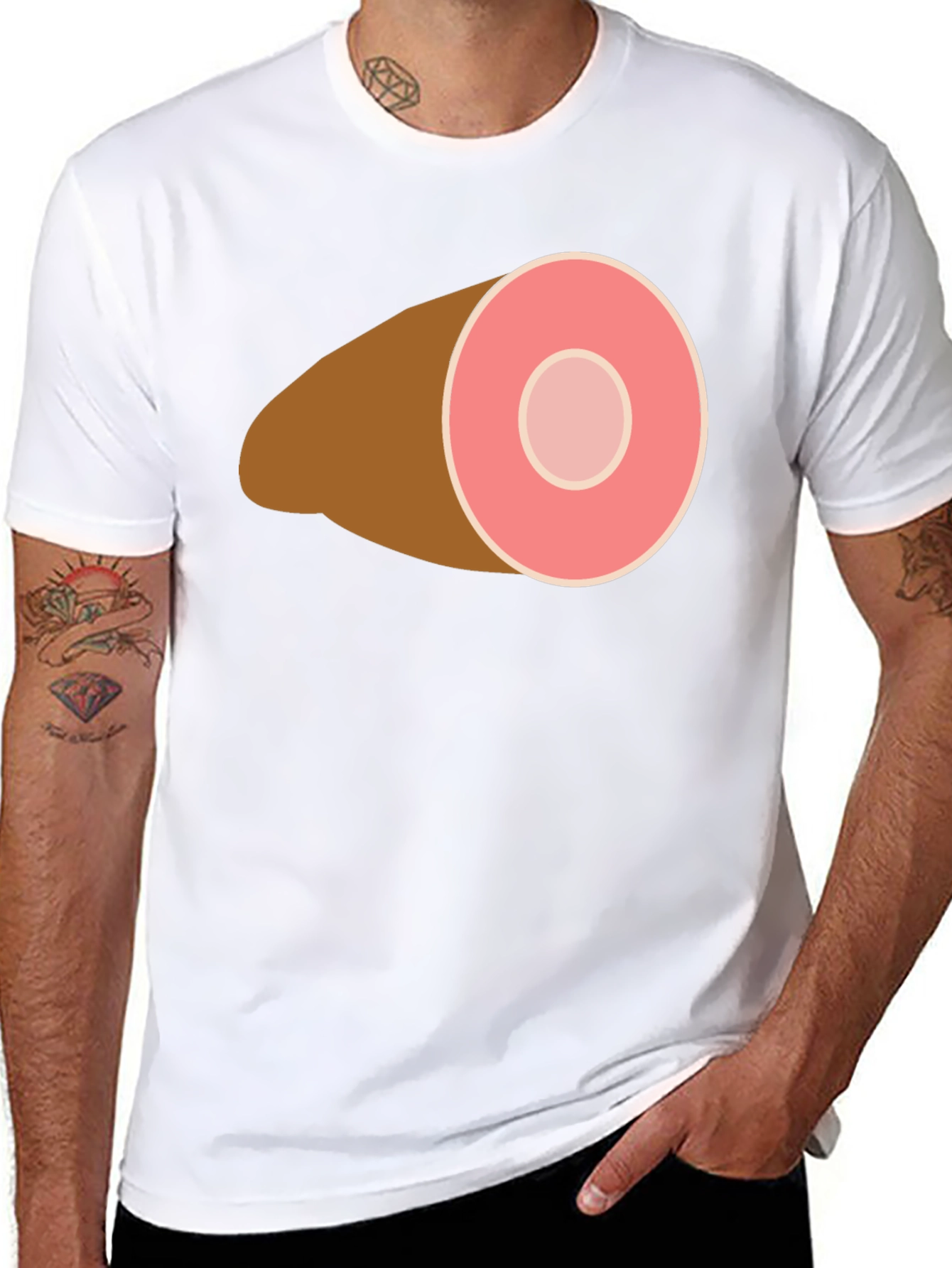Ham Graphic Tee - Funny Foodie Shirt