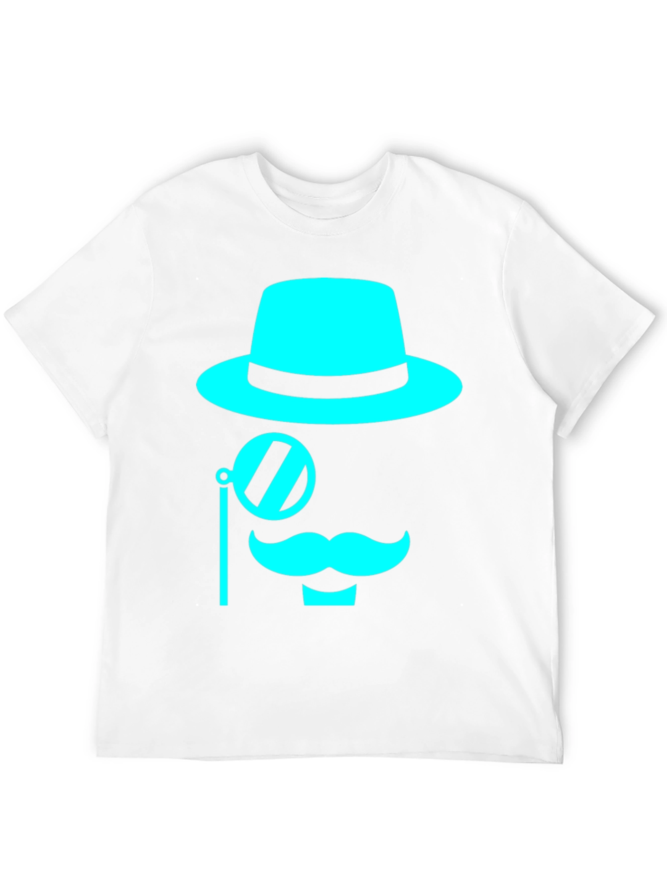 Cyan Graphic Tee - Monocle & Moustache Design