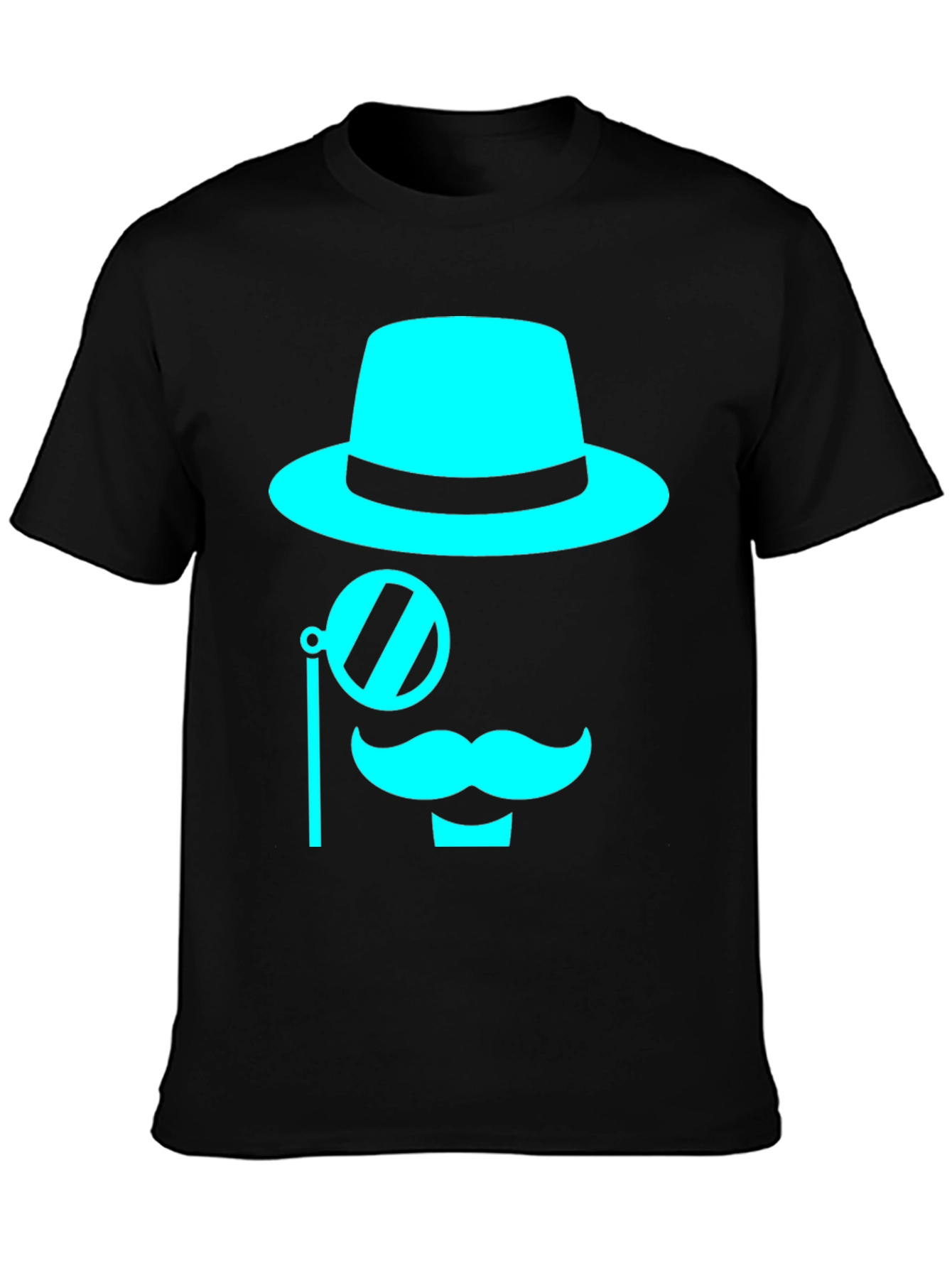 Cyan Graphic Tee - Monocle & Moustache Design