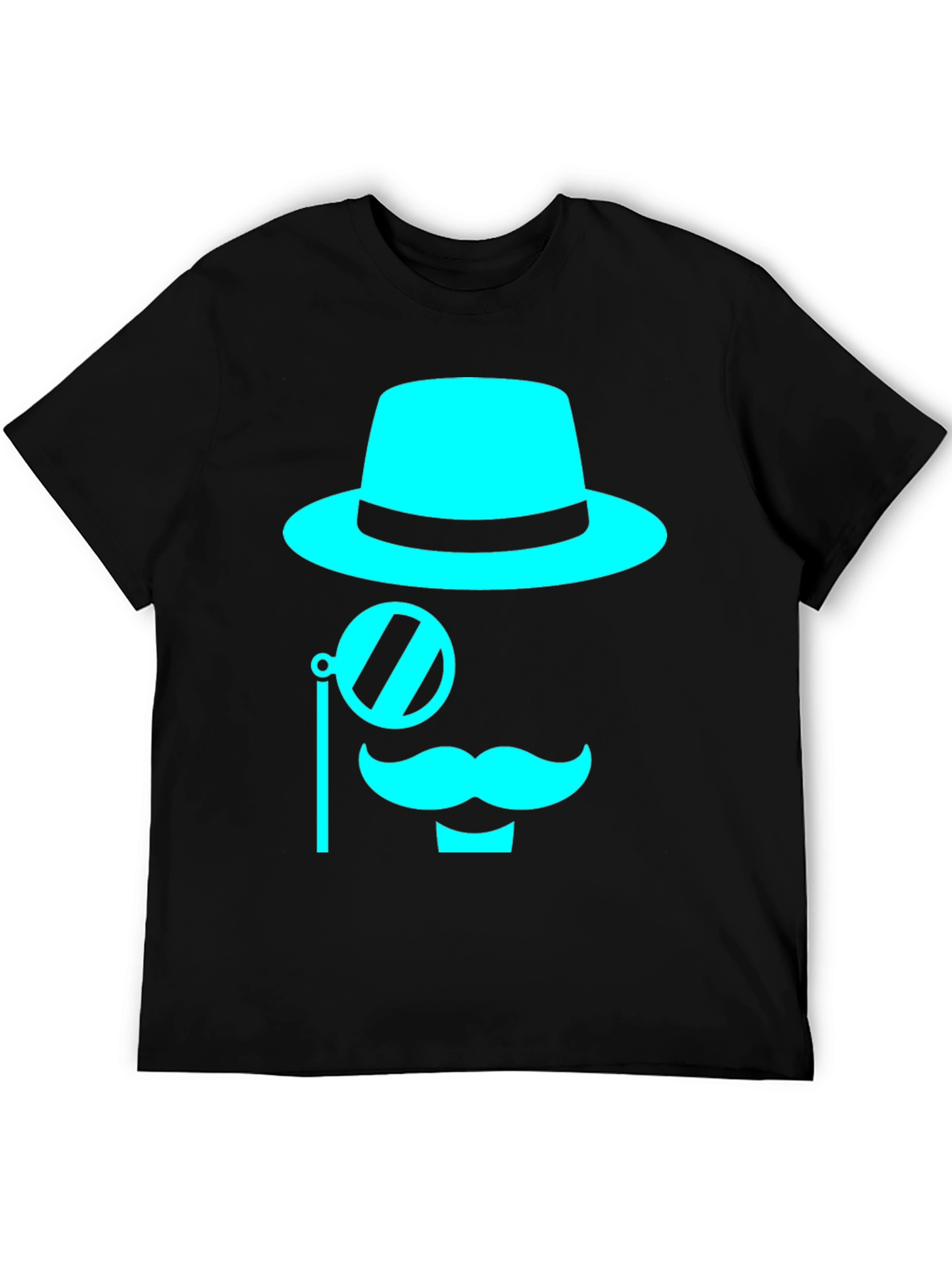 Cyan Graphic Tee - Monocle & Moustache Design