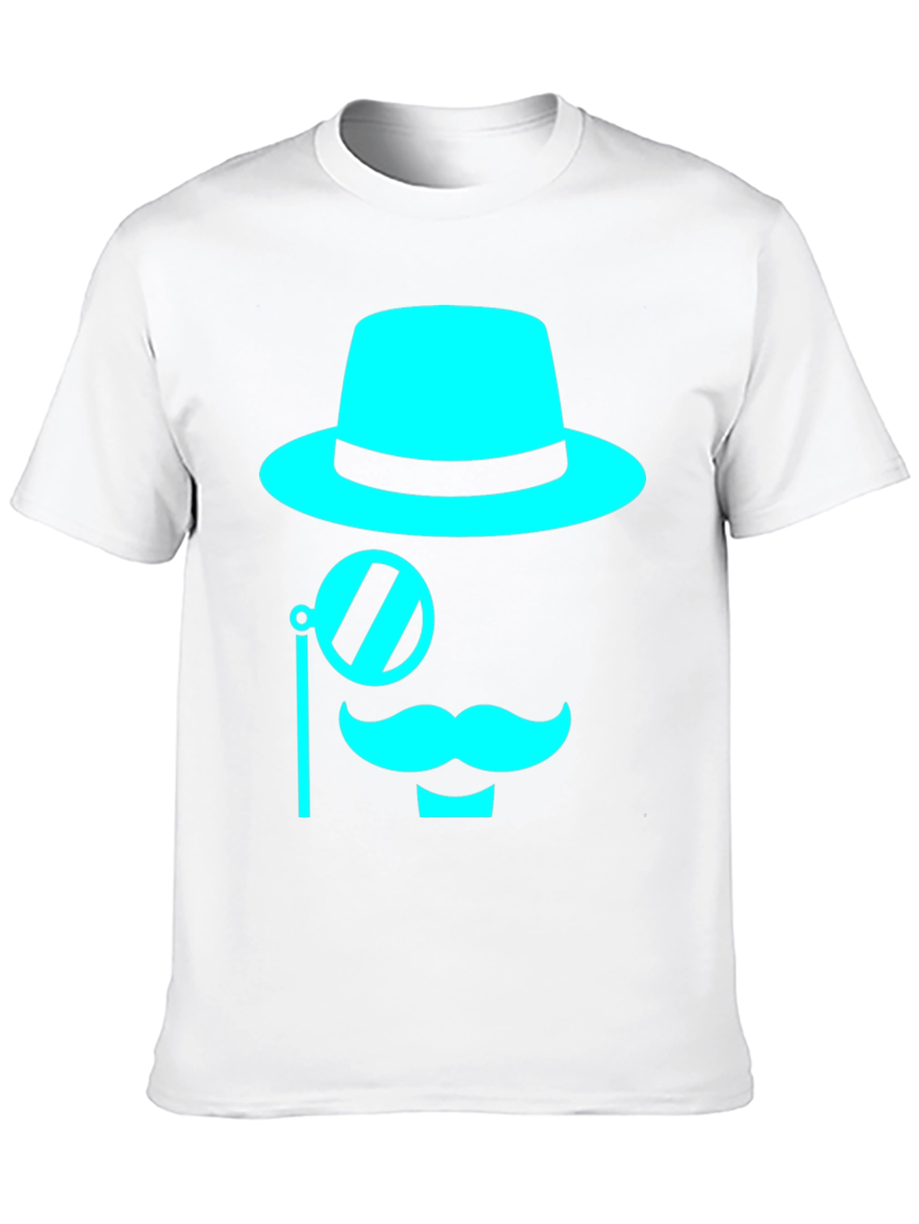 Cyan Graphic Tee - Monocle & Moustache Design