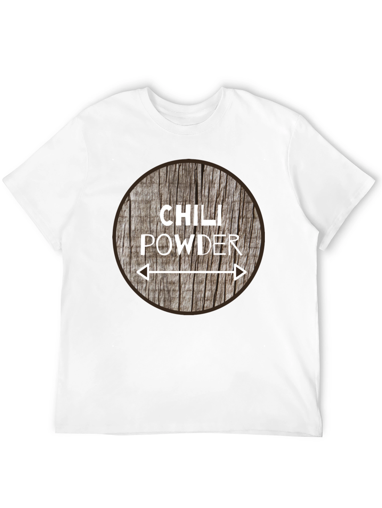 Chili Powder Graphic Tee - Unique Wood Design