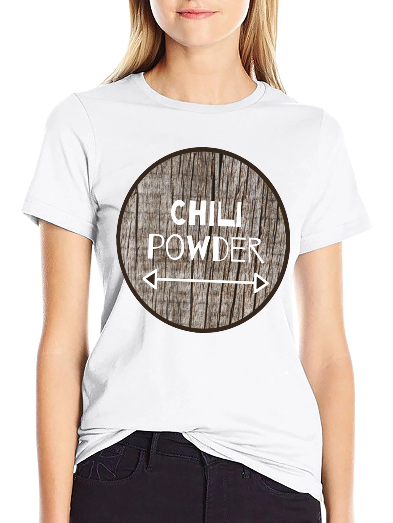Chili Powder Graphic Tee - Unique Wood Design