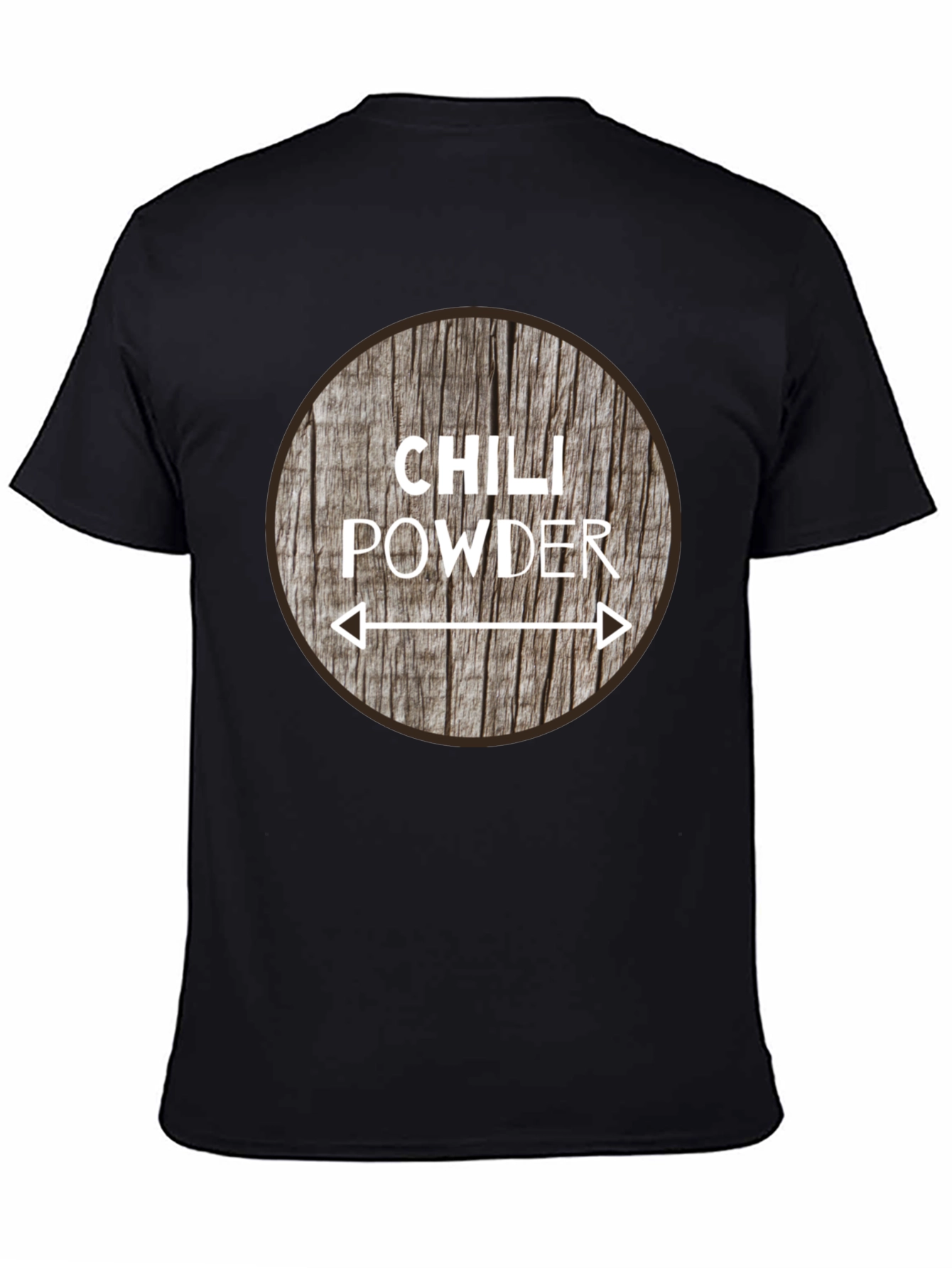 Chili Powder Graphic Tee - Unique Wood Design
