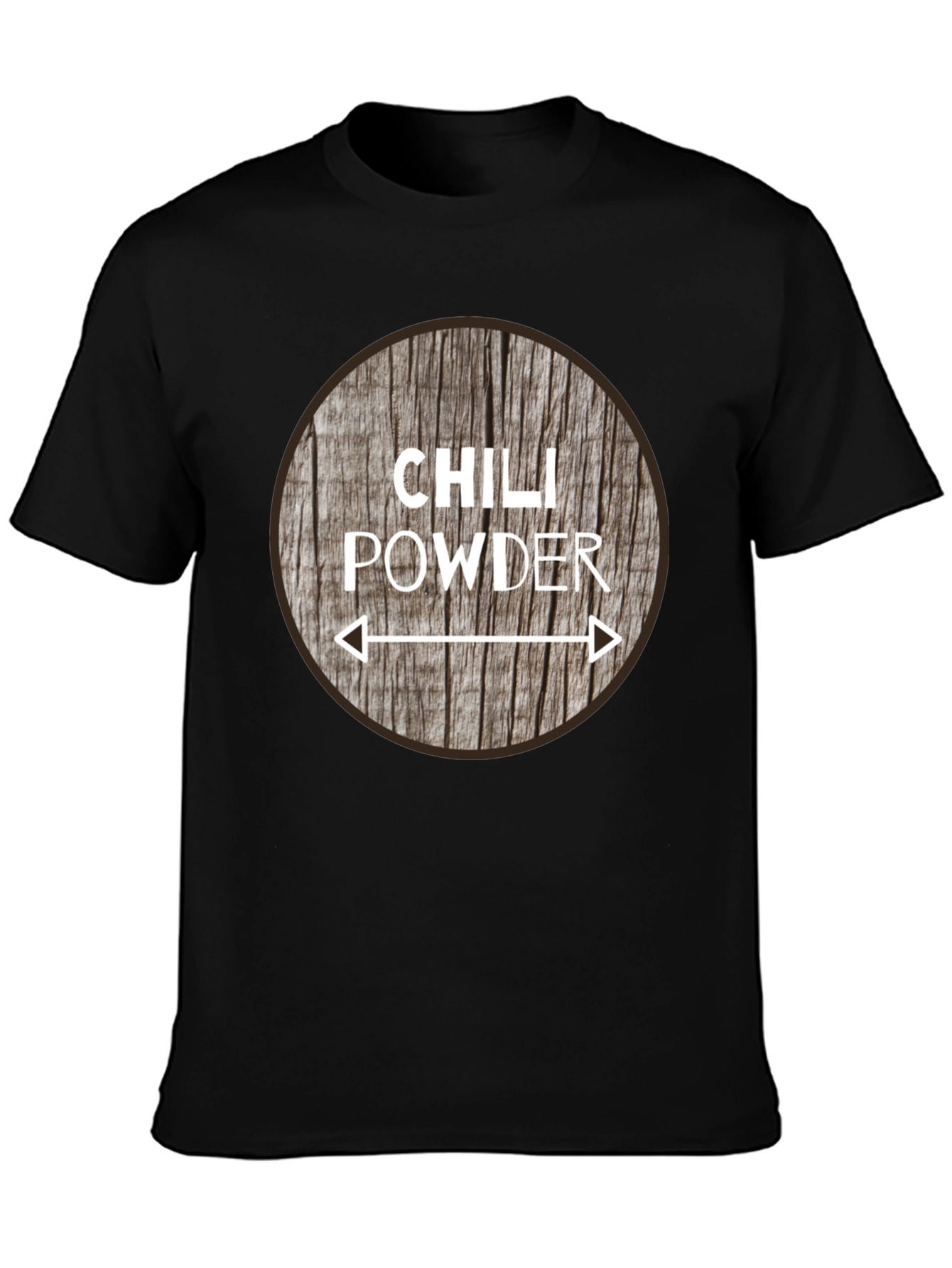 Chili Powder Graphic Tee - Unique Wood Design