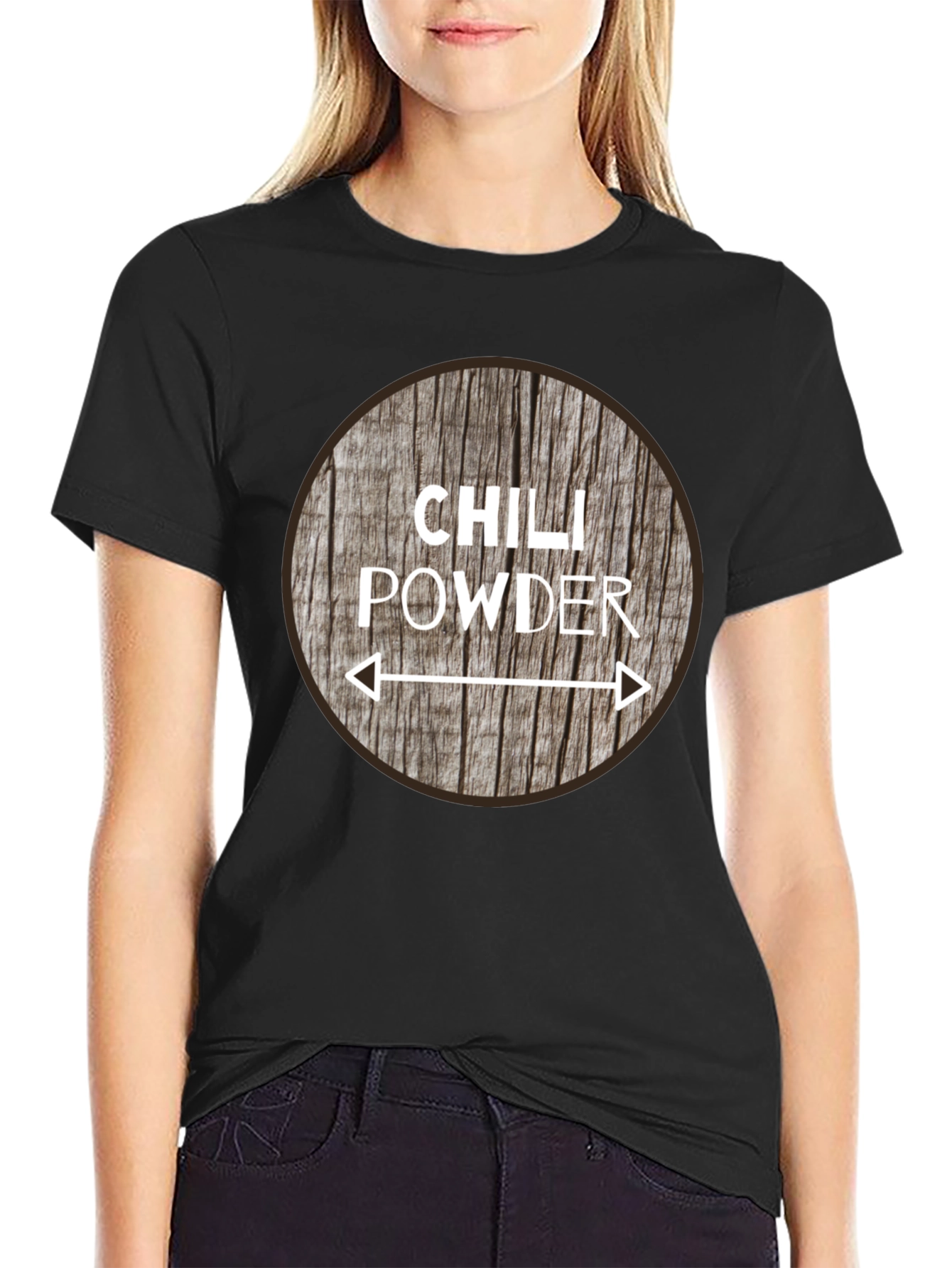 Chili Powder Graphic Tee - Unique Wood Design