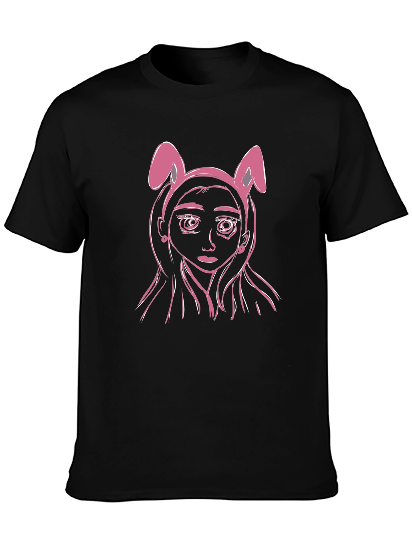 Bunny Ears T-Shirt - Anime Girl Graphic Tee