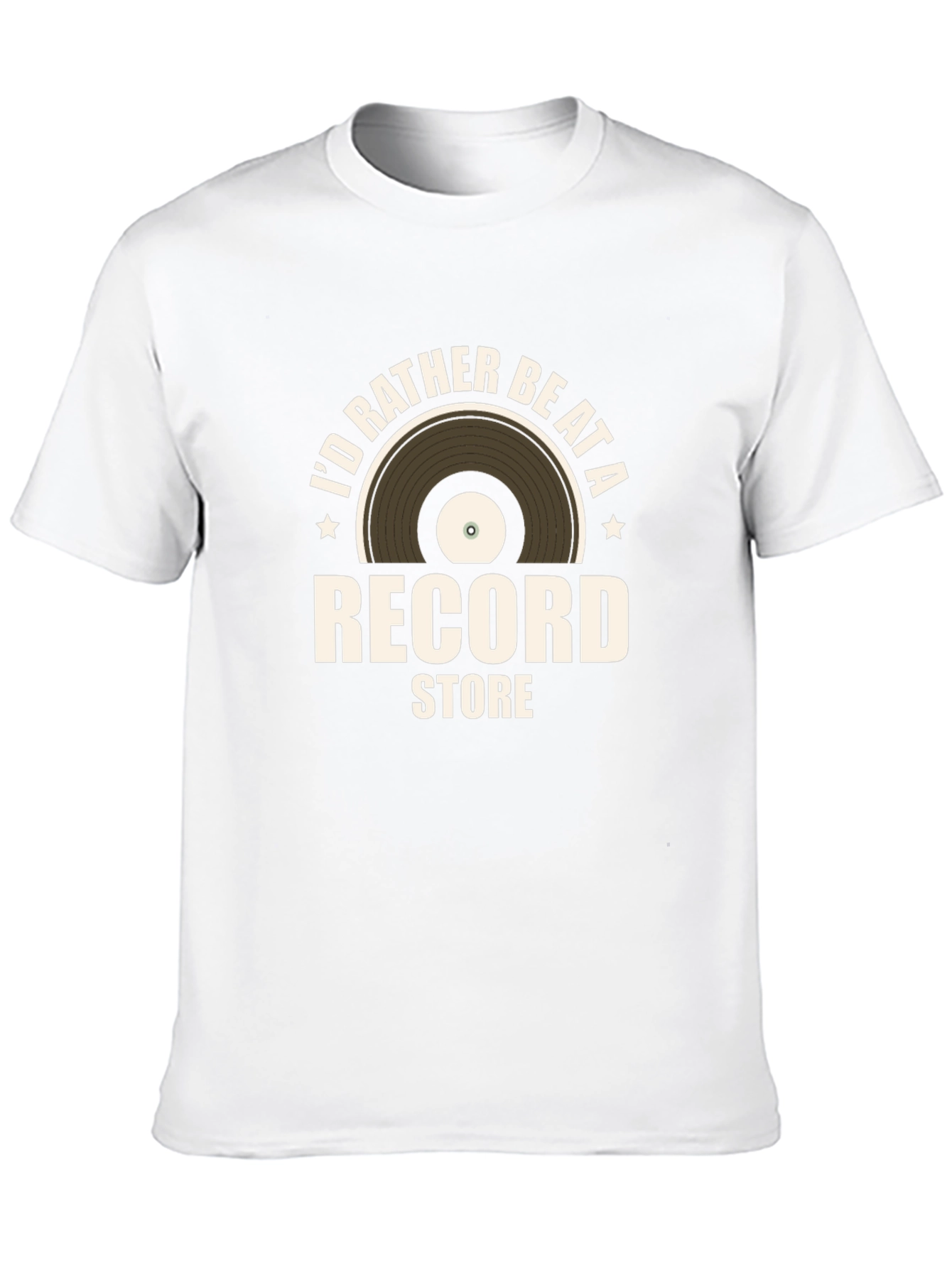 Id Rather Be At a Record Store Graphic Tee
