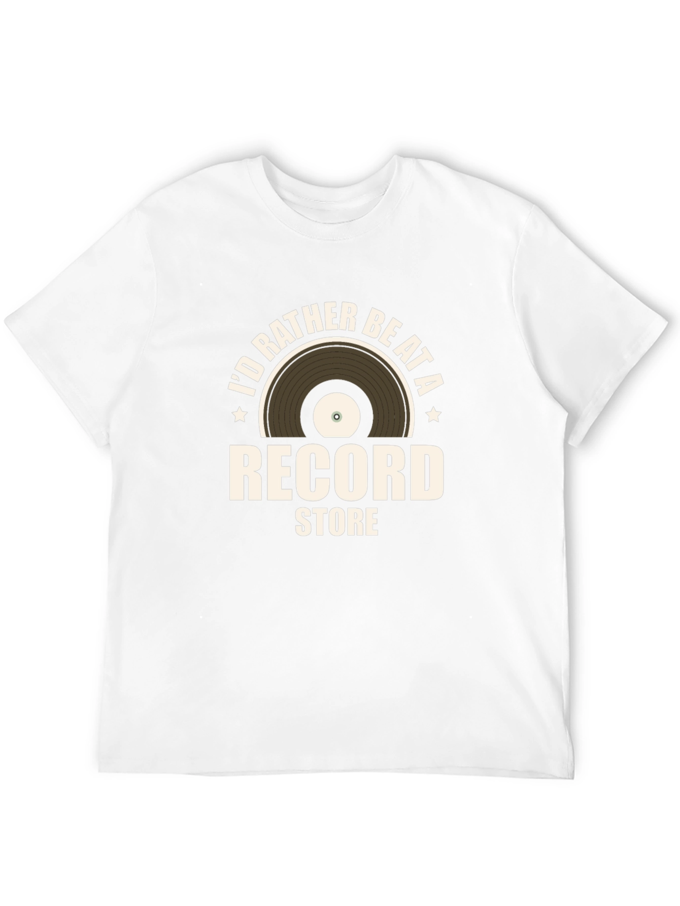 Id Rather Be At a Record Store Graphic Tee