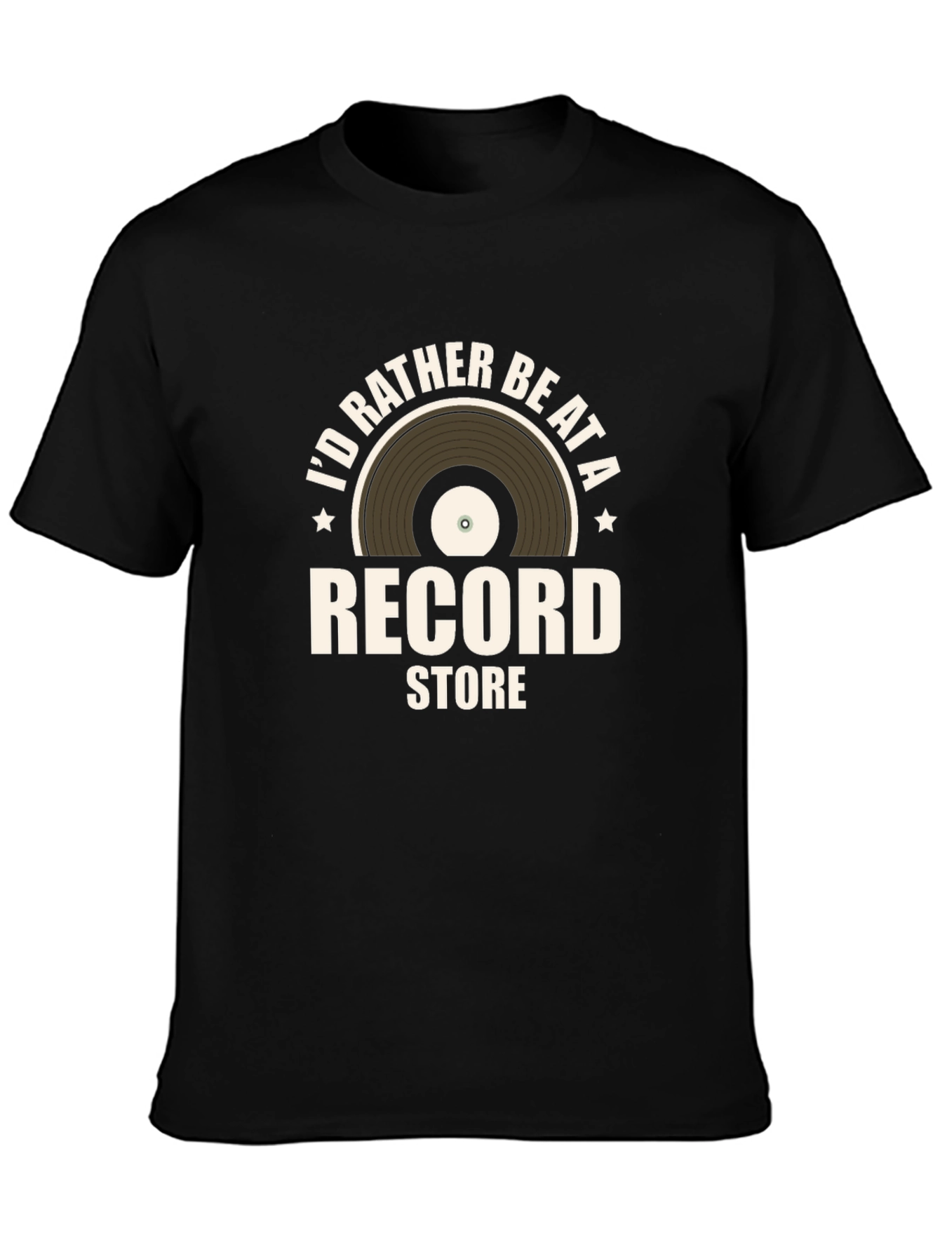 Id Rather Be At a Record Store Graphic Tee