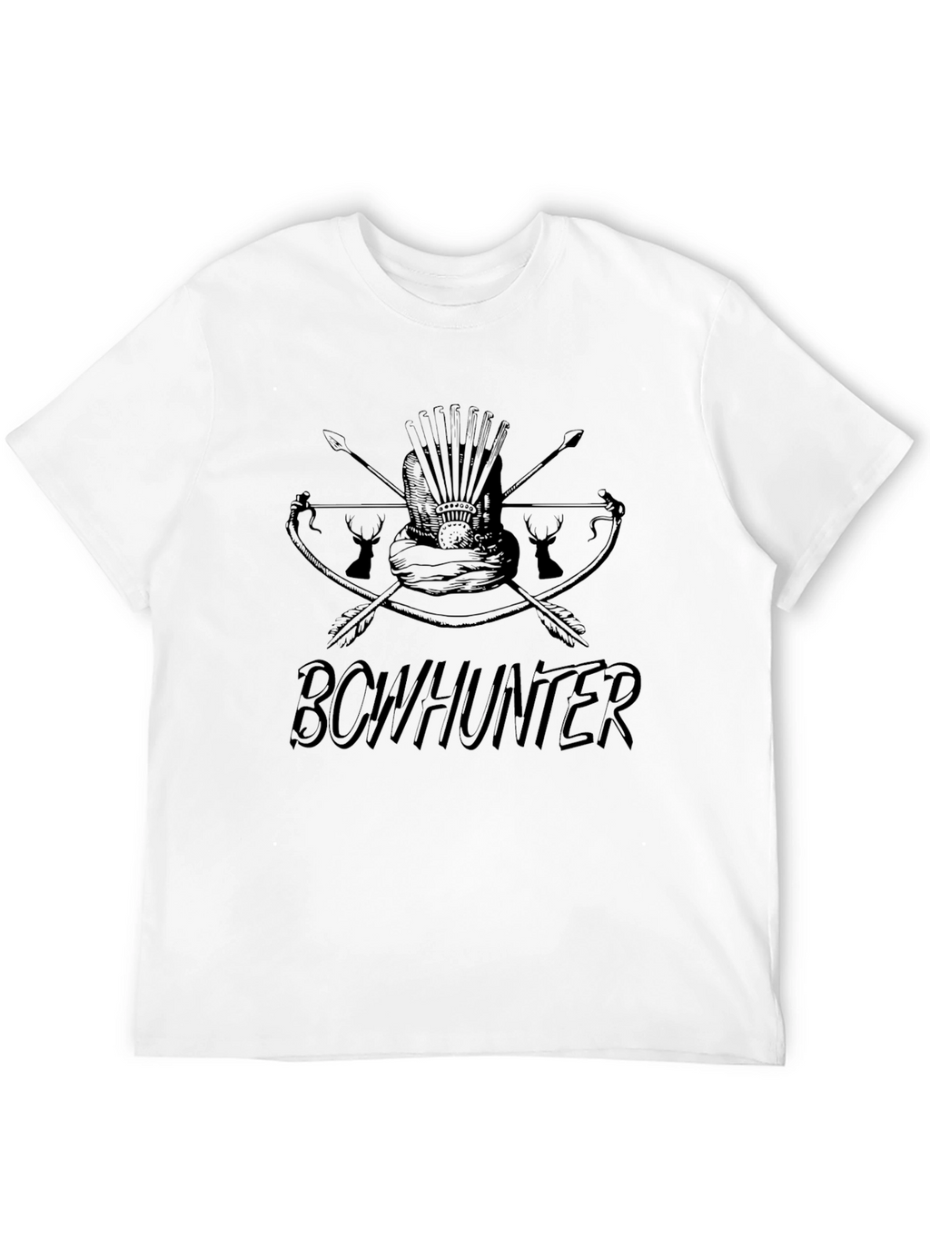 Bowhunter Graphic Tee - Black Casual T-Shirt