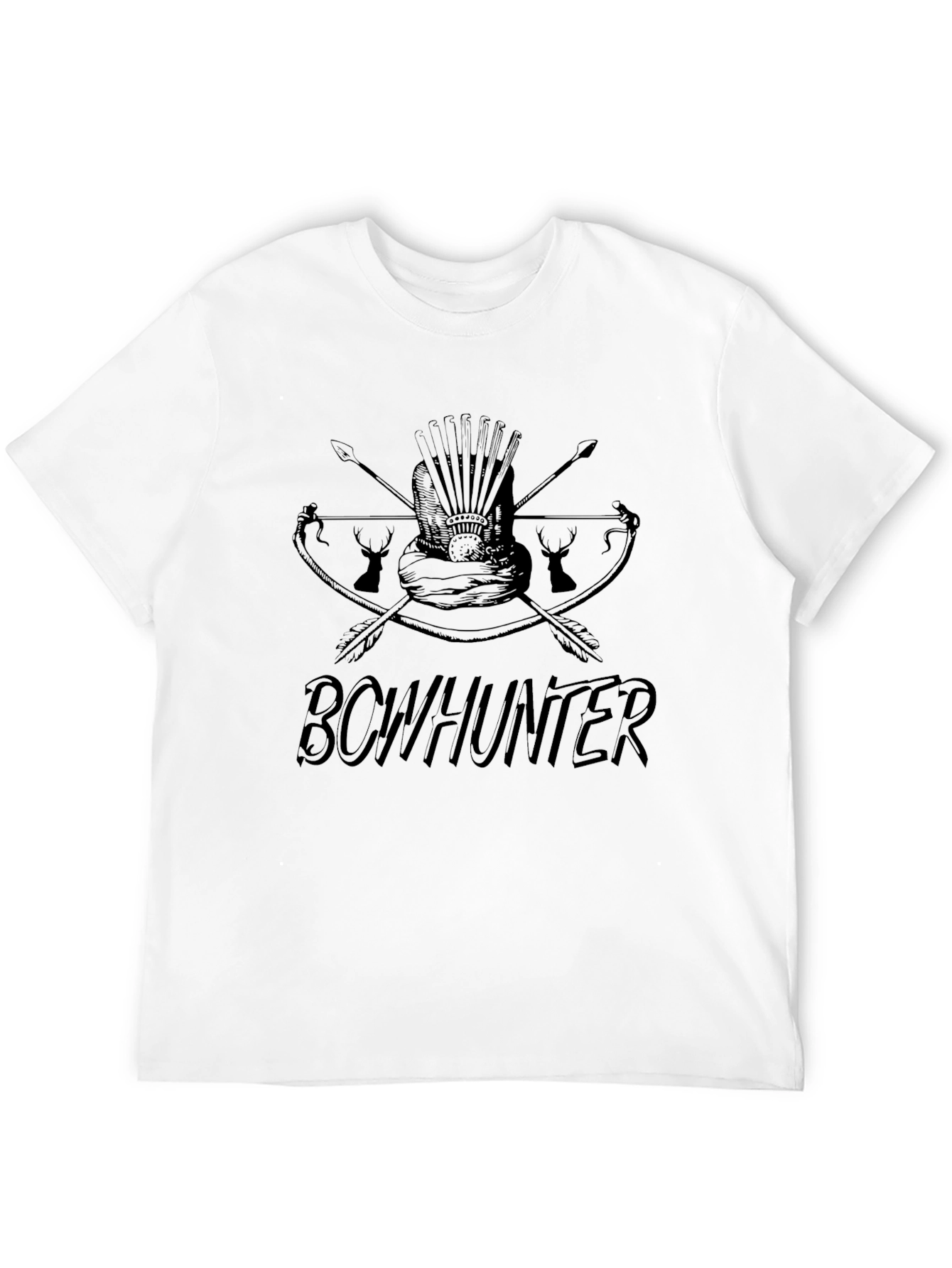Bowhunter Graphic Tee - Black Casual T-Shirt