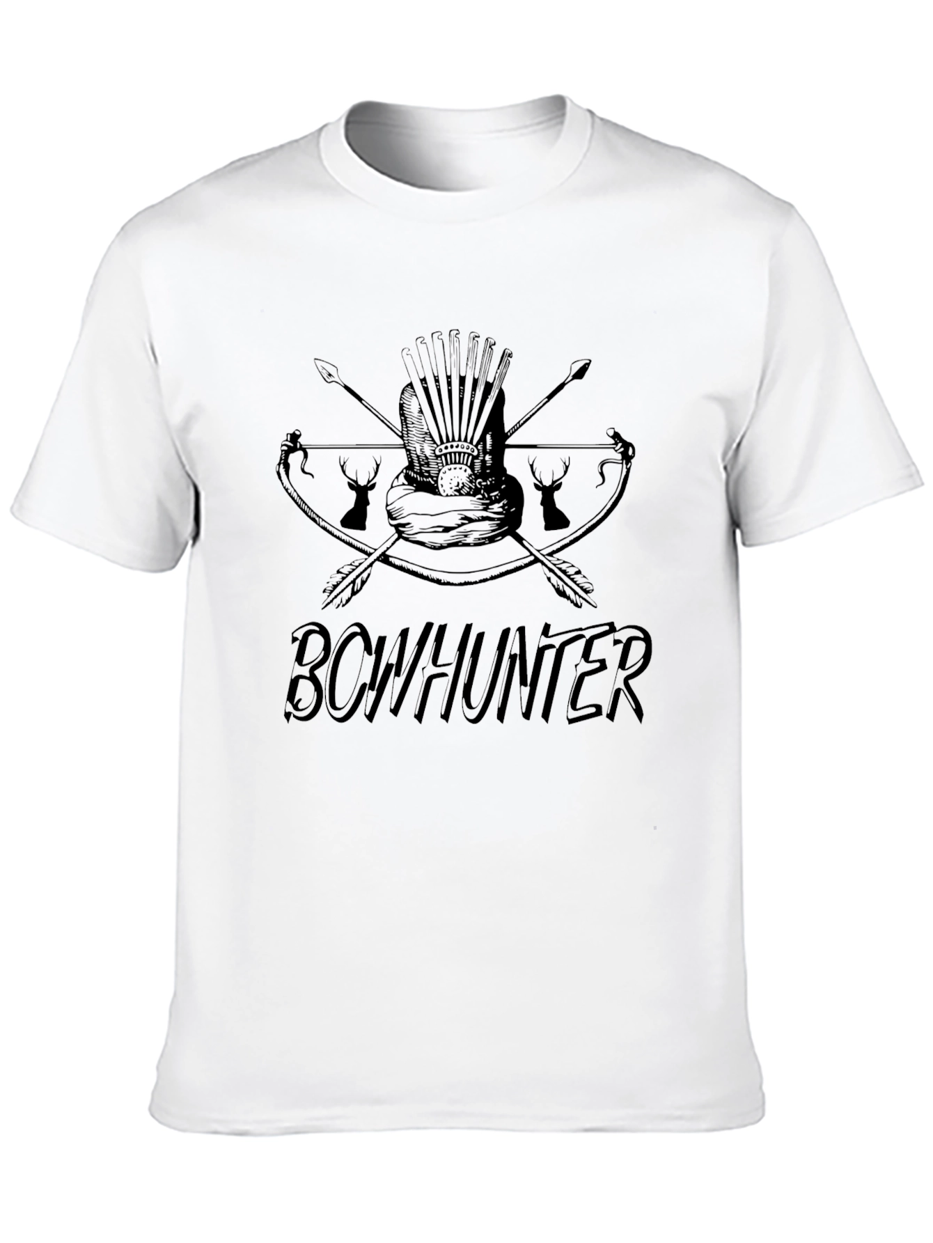 Bowhunter Graphic Tee - Black Casual T-Shirt