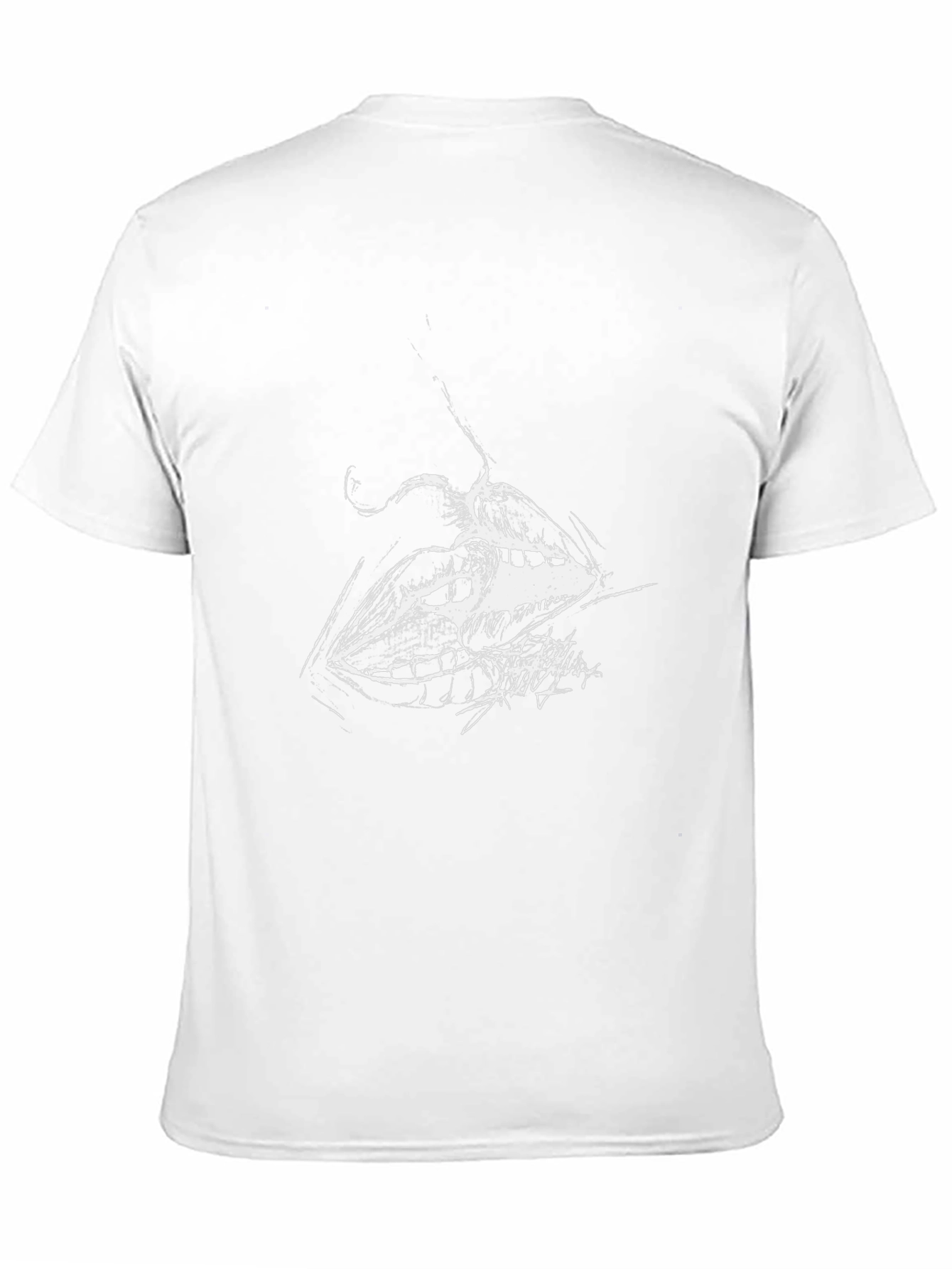 Abstract Lips Graphic Black T-Shirt