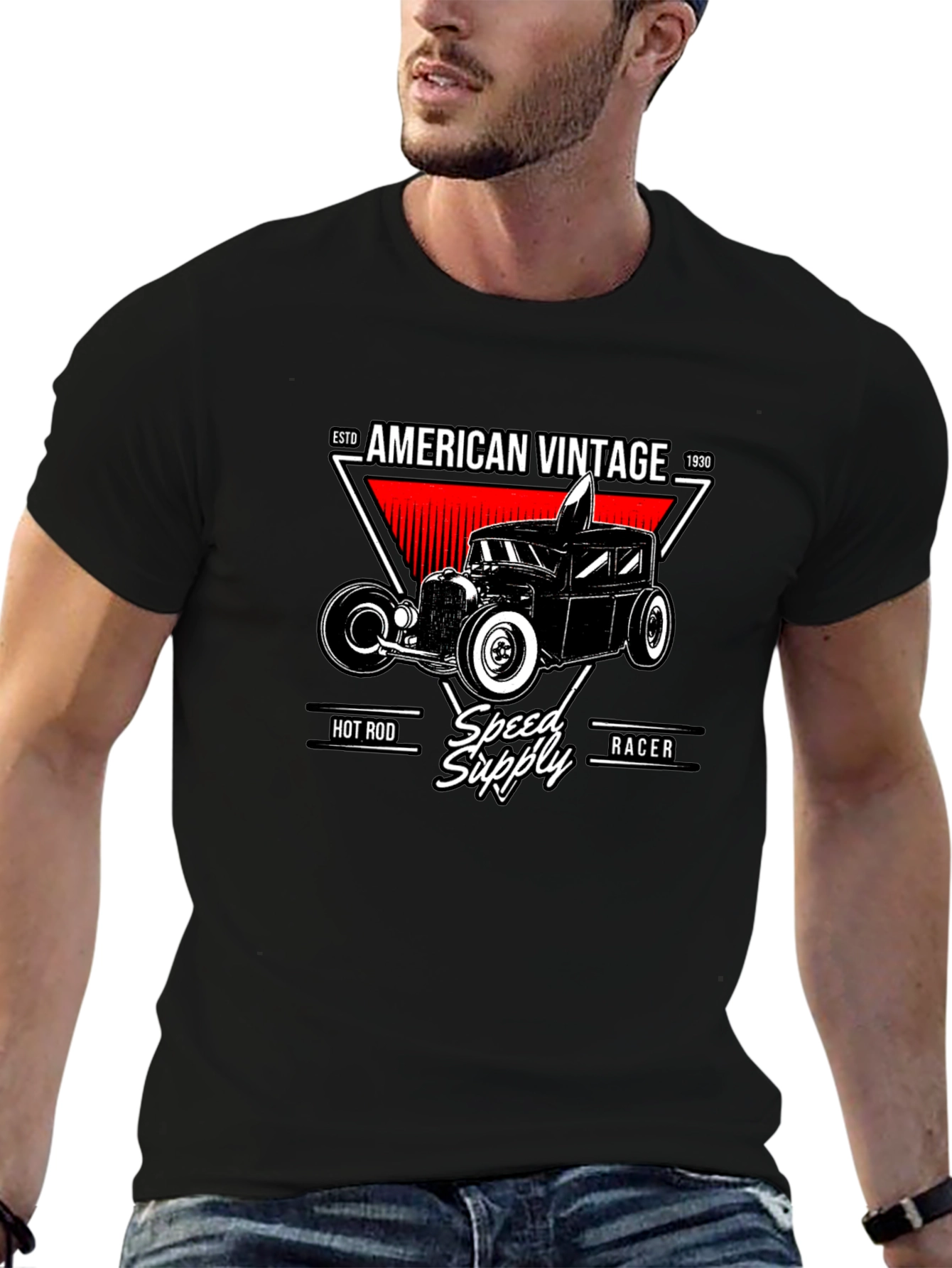 American Vintage Hot Rod Speed Supply T-Shirt