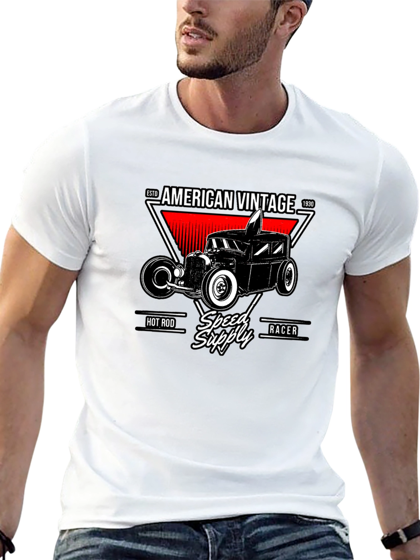 American Vintage Hot Rod Speed Supply T-Shirt