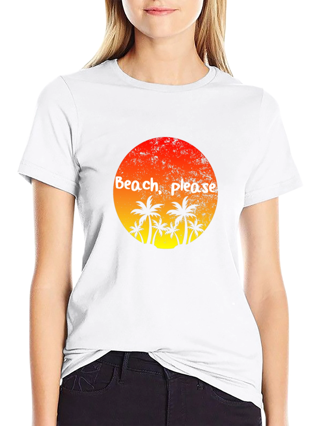 Beach Please Palm Tree T-Shirt - Tropical Vibes