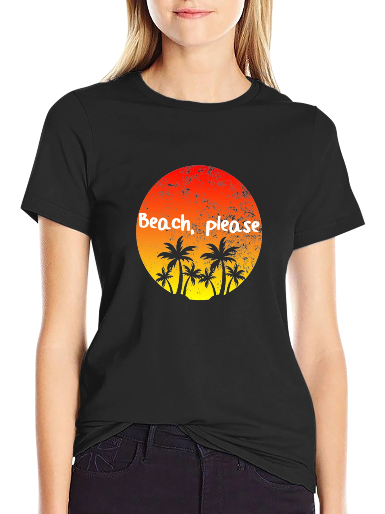 Beach Please Palm Tree T-Shirt - Tropical Vibes