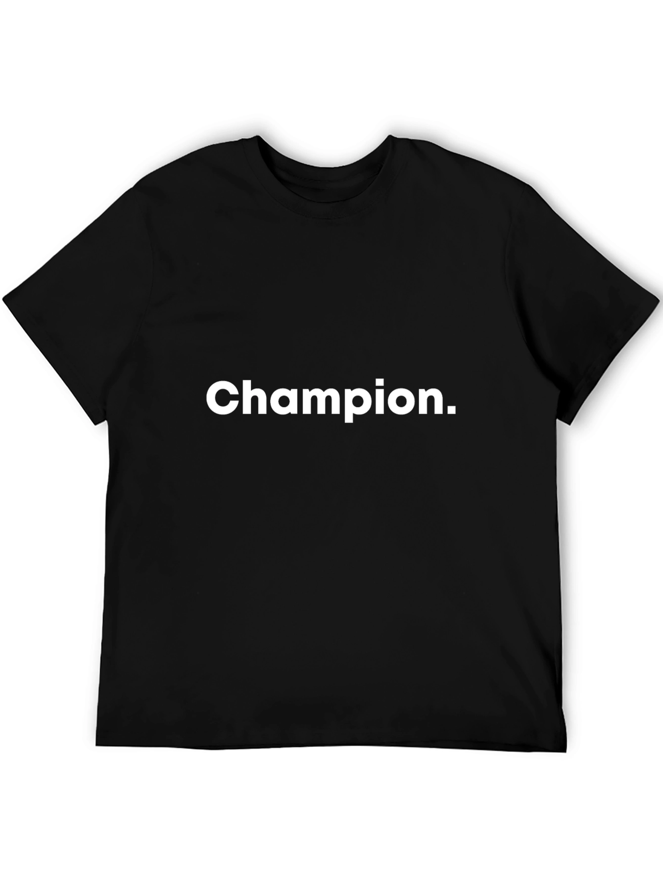 Champion Graphic Black T-Shirt - Casual Comfort