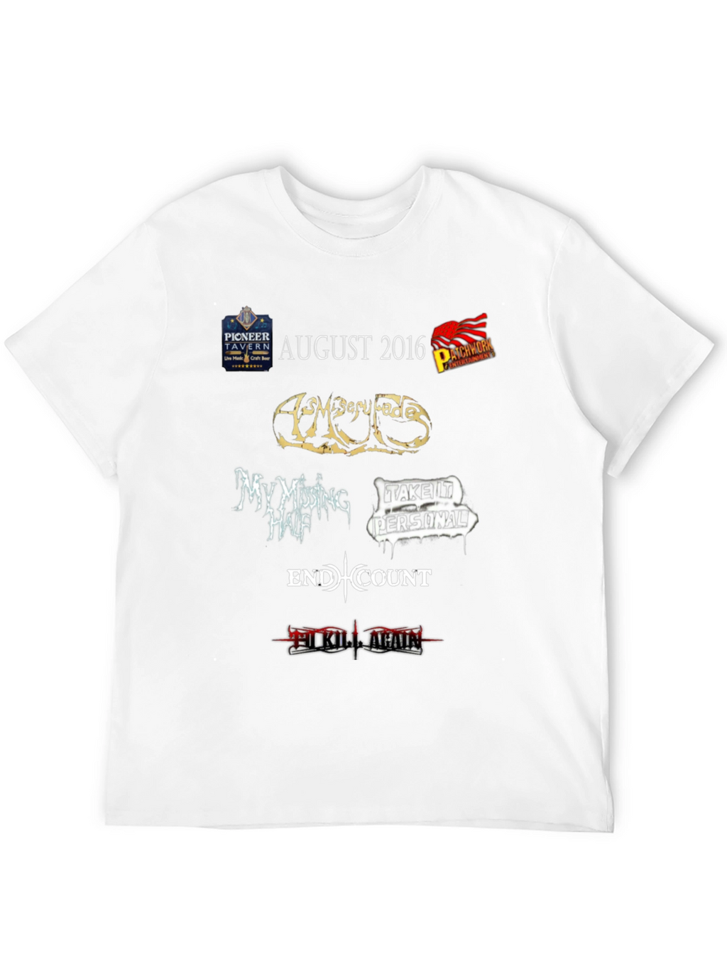 August 2016 Pioneer Tavern Concert T-Shirt