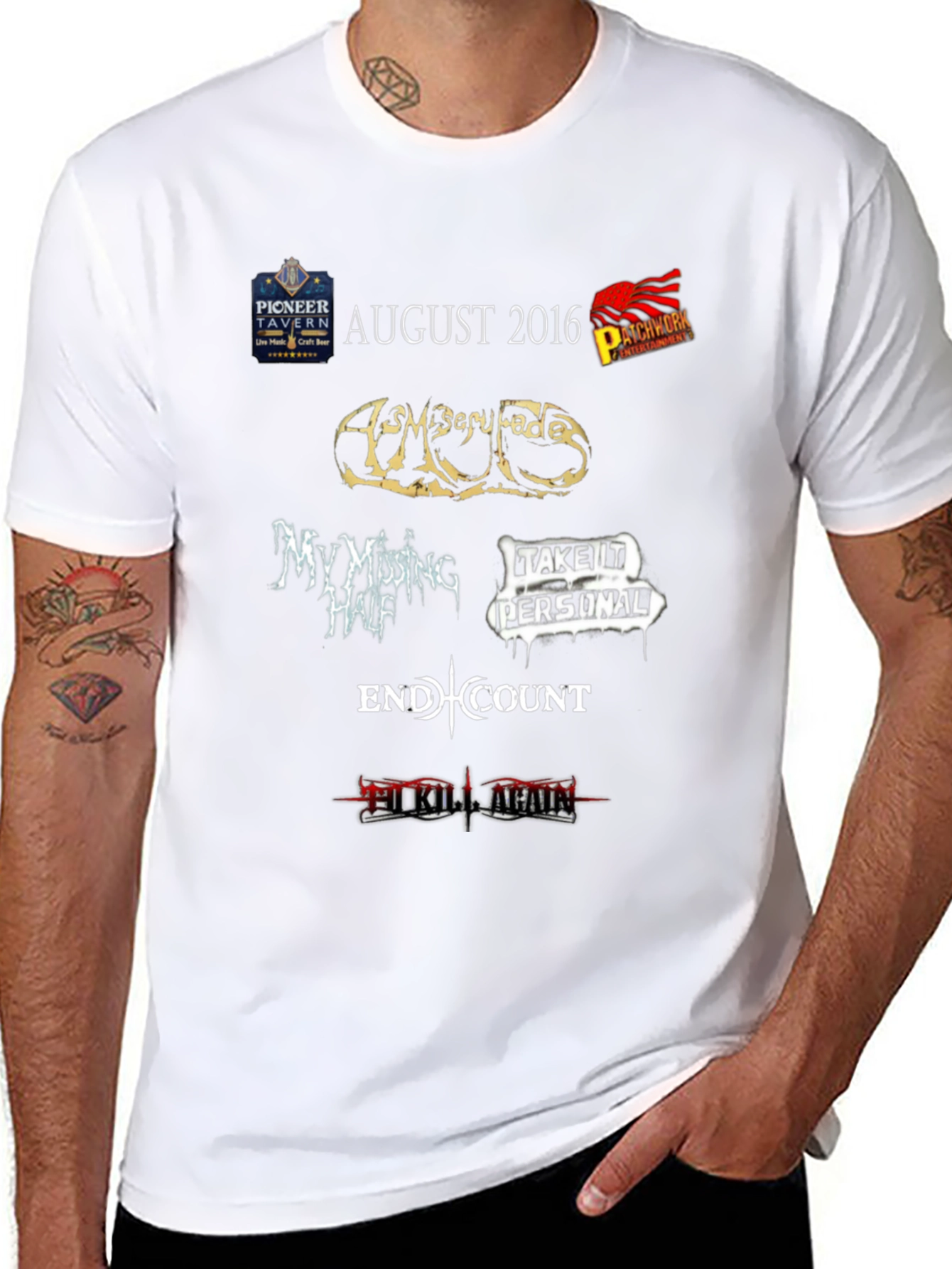 August 2016 Pioneer Tavern Concert T-Shirt