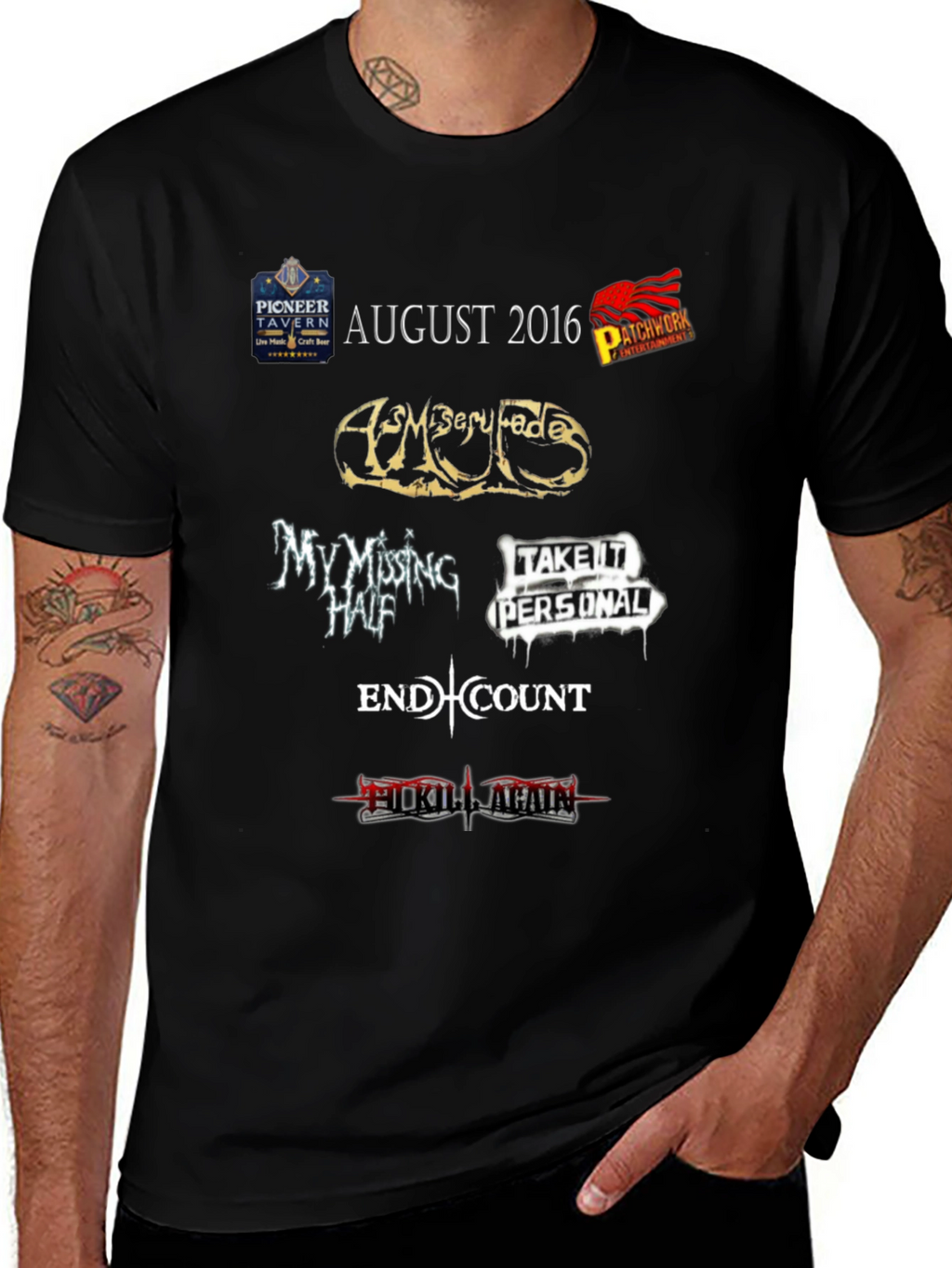 August 2016 Pioneer Tavern Concert T-Shirt