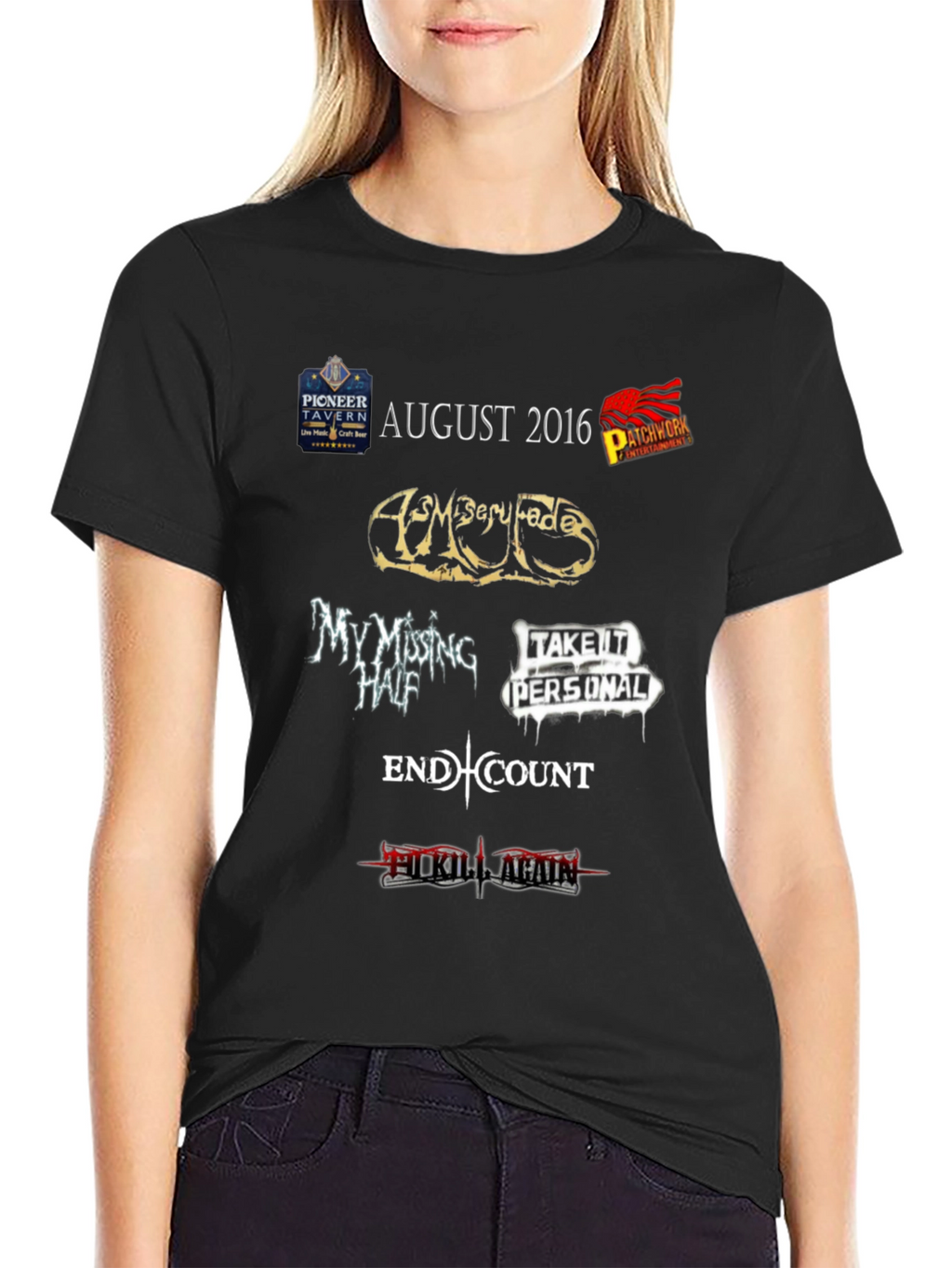 August 2016 Pioneer Tavern Concert T-Shirt
