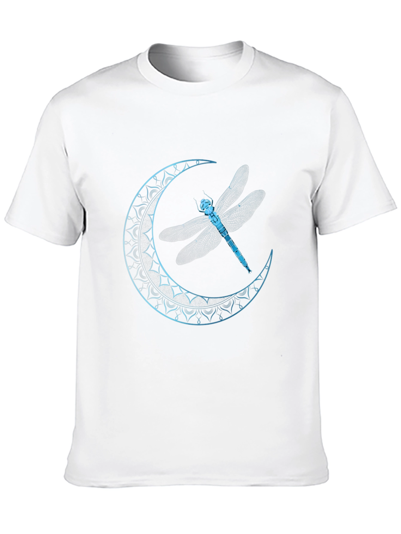 Dragonfly Moon Graphic Tee - Black Cotton Blend