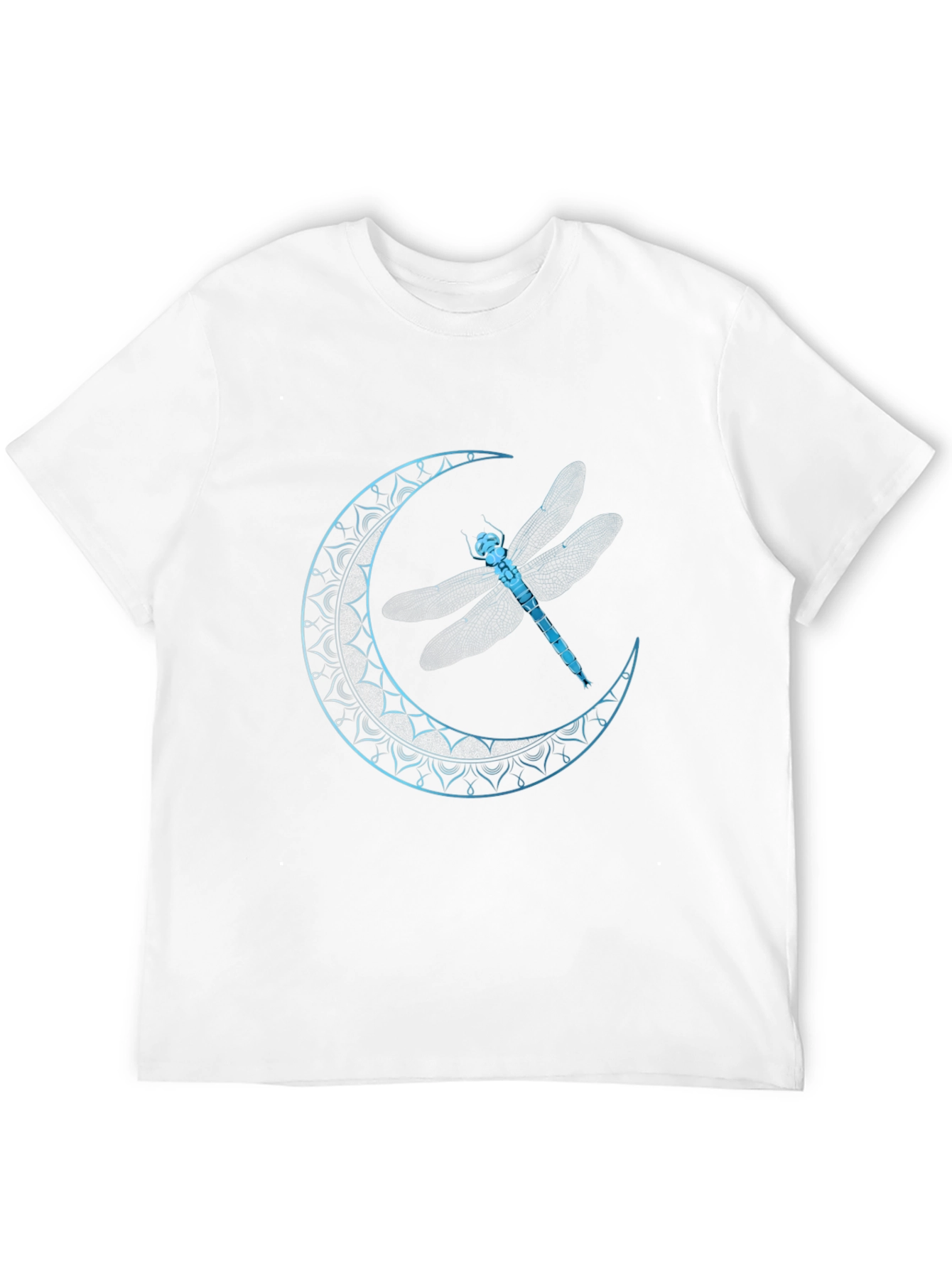 Dragonfly Moon Graphic Tee - Black Cotton Blend