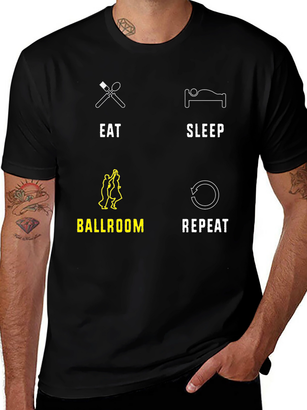 Eat Sleep Ballroom Repeat T-Shirt