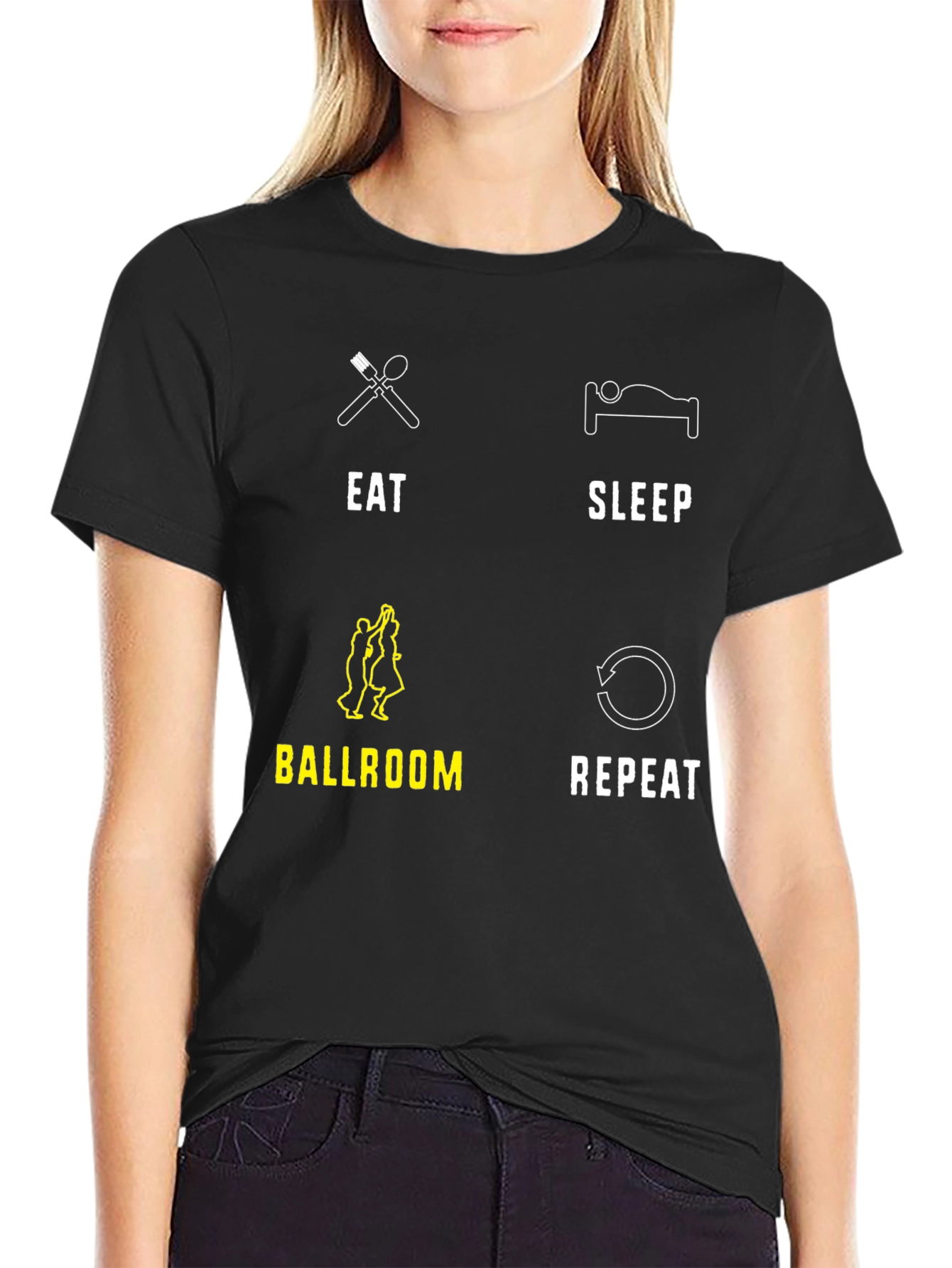 Eat Sleep Ballroom Repeat T-Shirt
