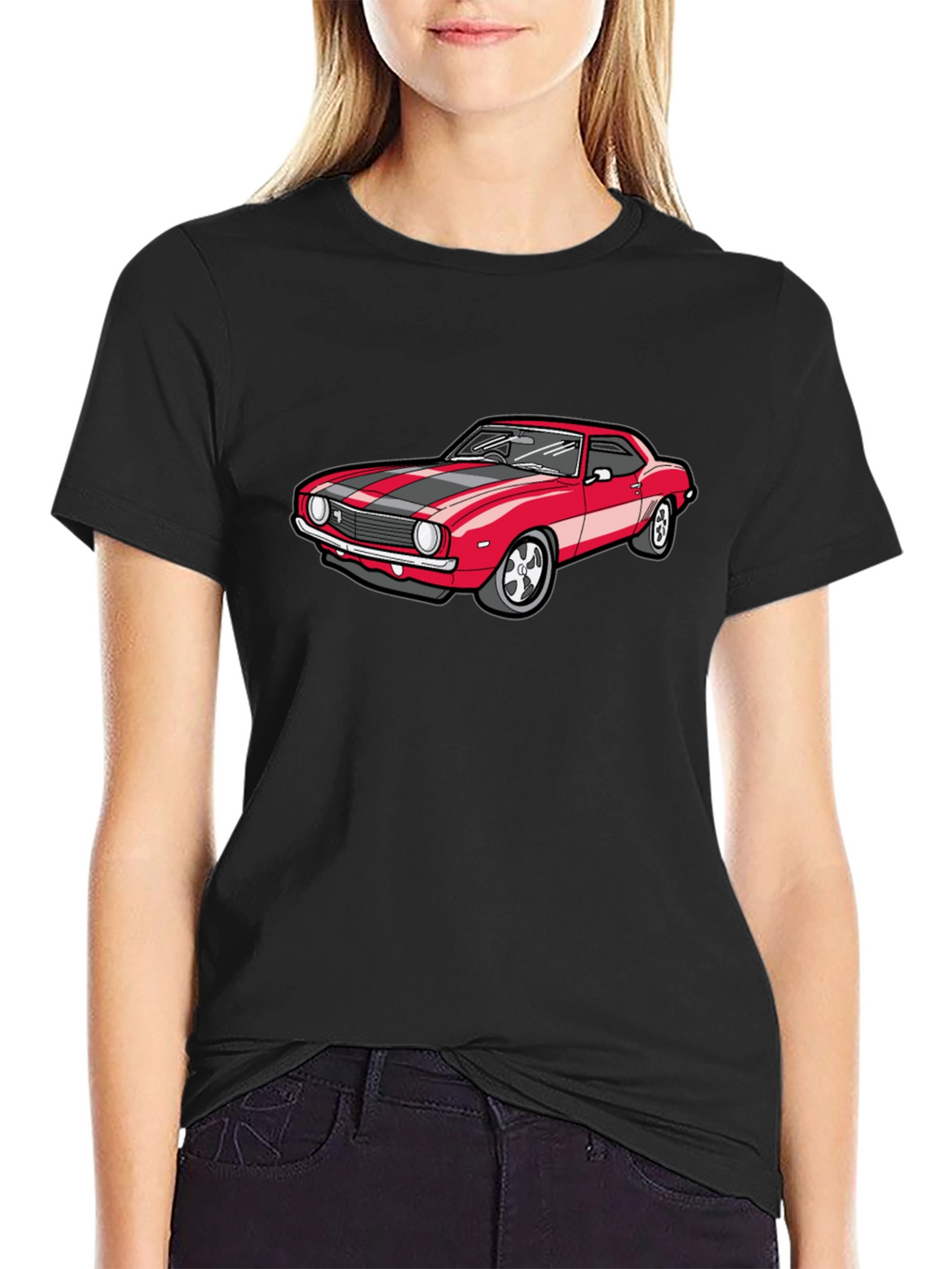Classic Red Car Graphic T-Shirt