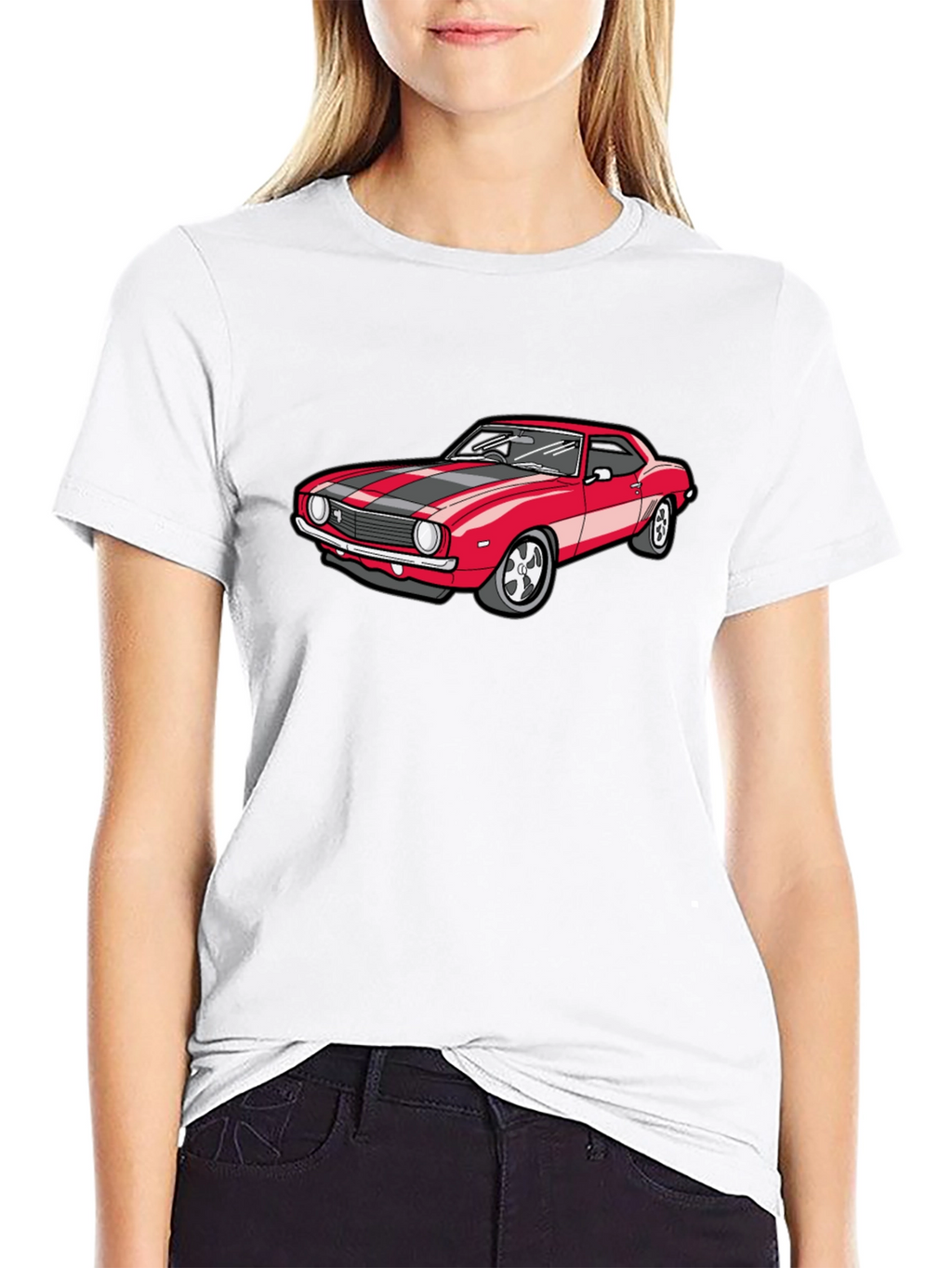 Classic Red Car Graphic T-Shirt