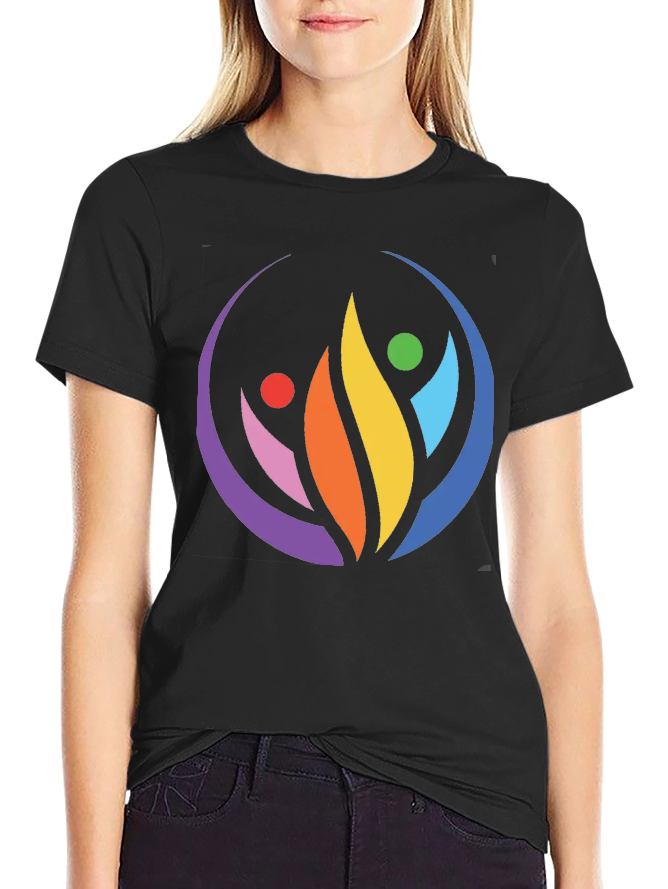 Vibrant Community Graphic Tee - Unisex Black T-Shirt
