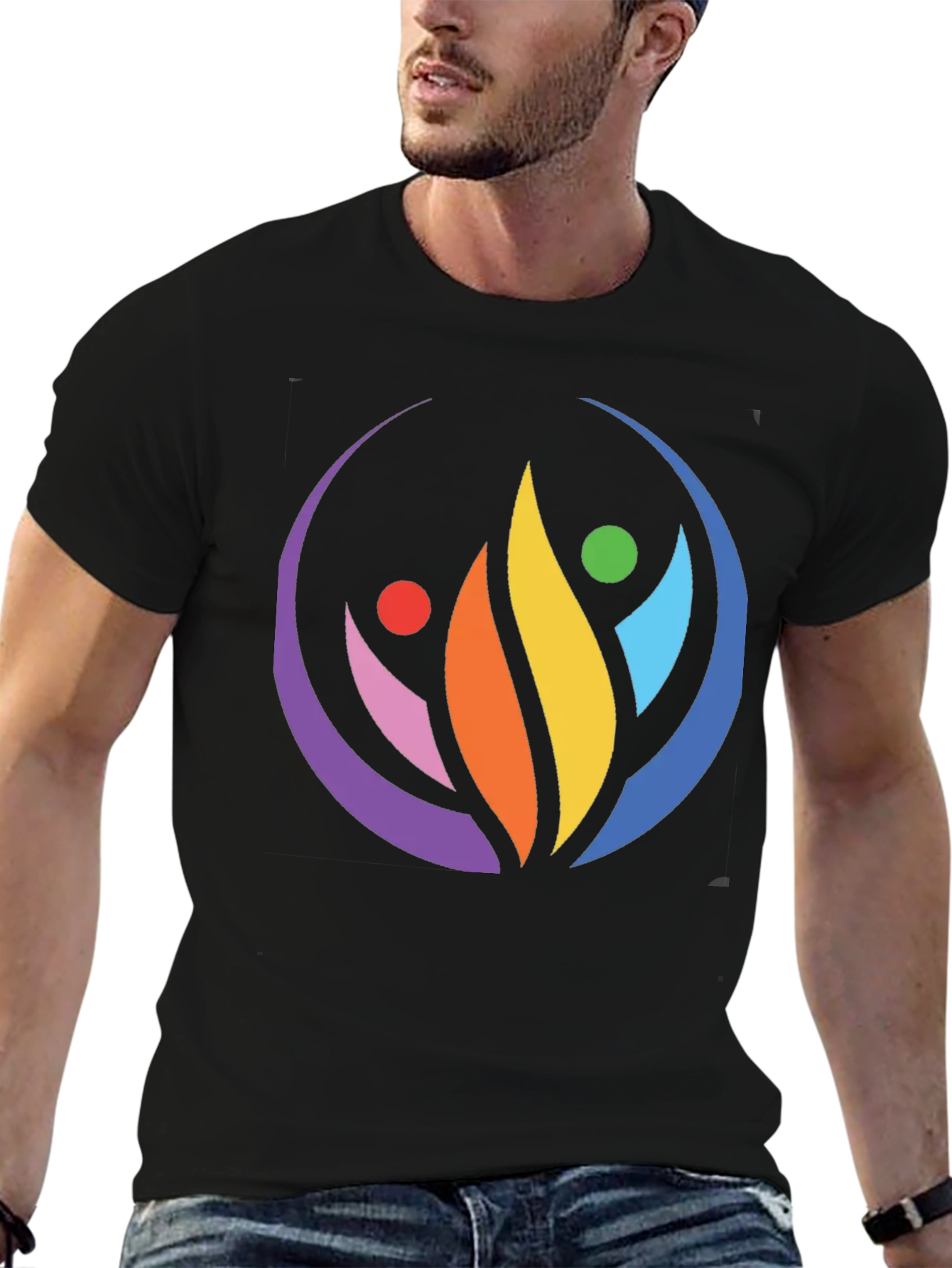 Vibrant Community Graphic Tee - Unisex Black T-Shirt