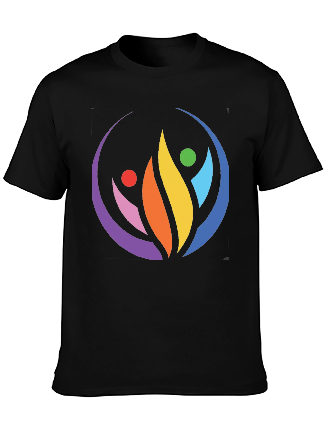 Vibrant Community Graphic Tee - Unisex Black T-Shirt