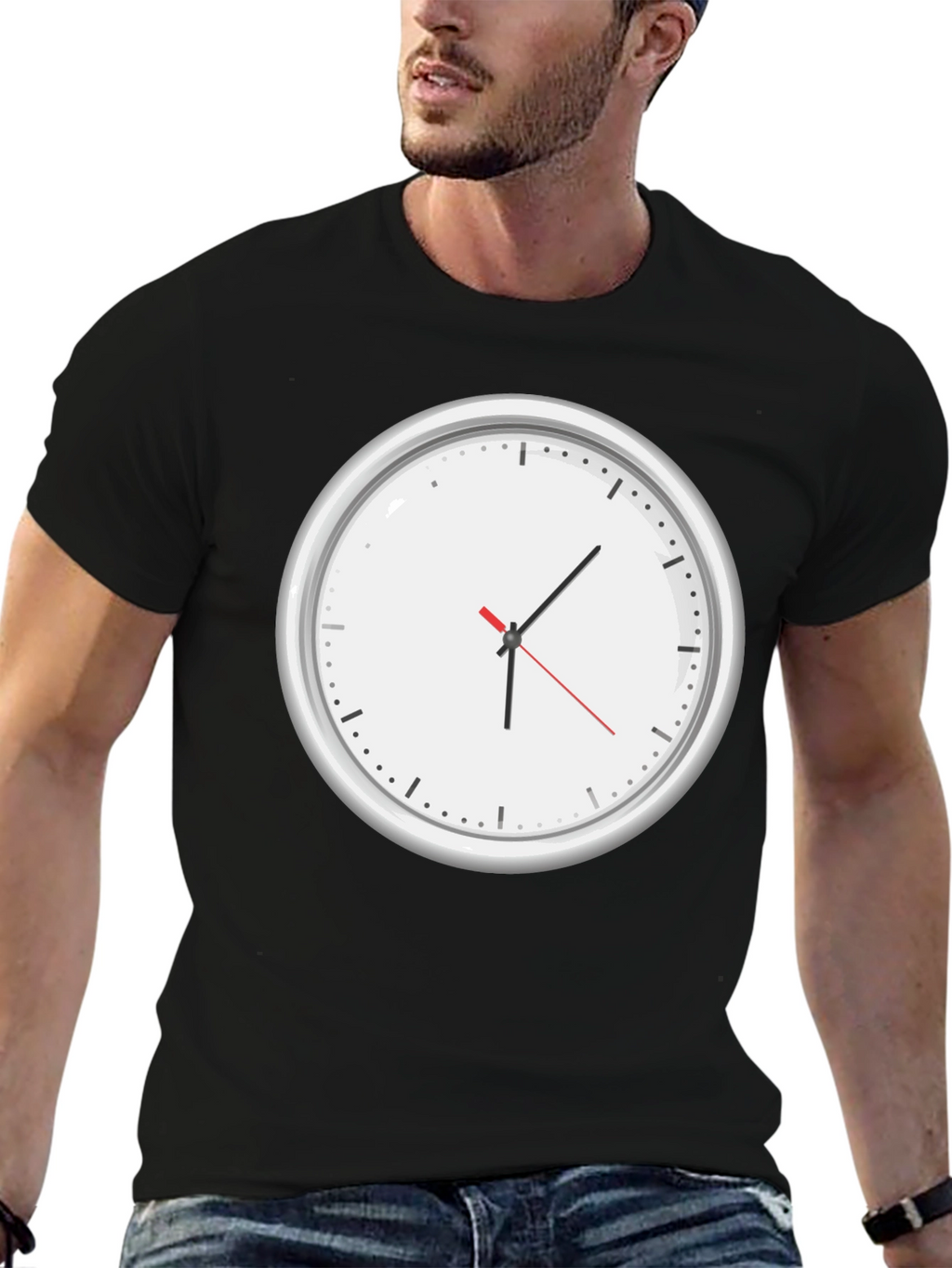 Clock Graphic T-Shirt - Time Design Tee