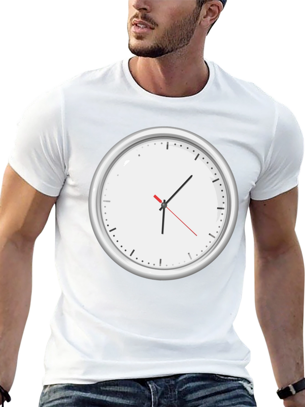 Clock Graphic T-Shirt - Time Design Tee