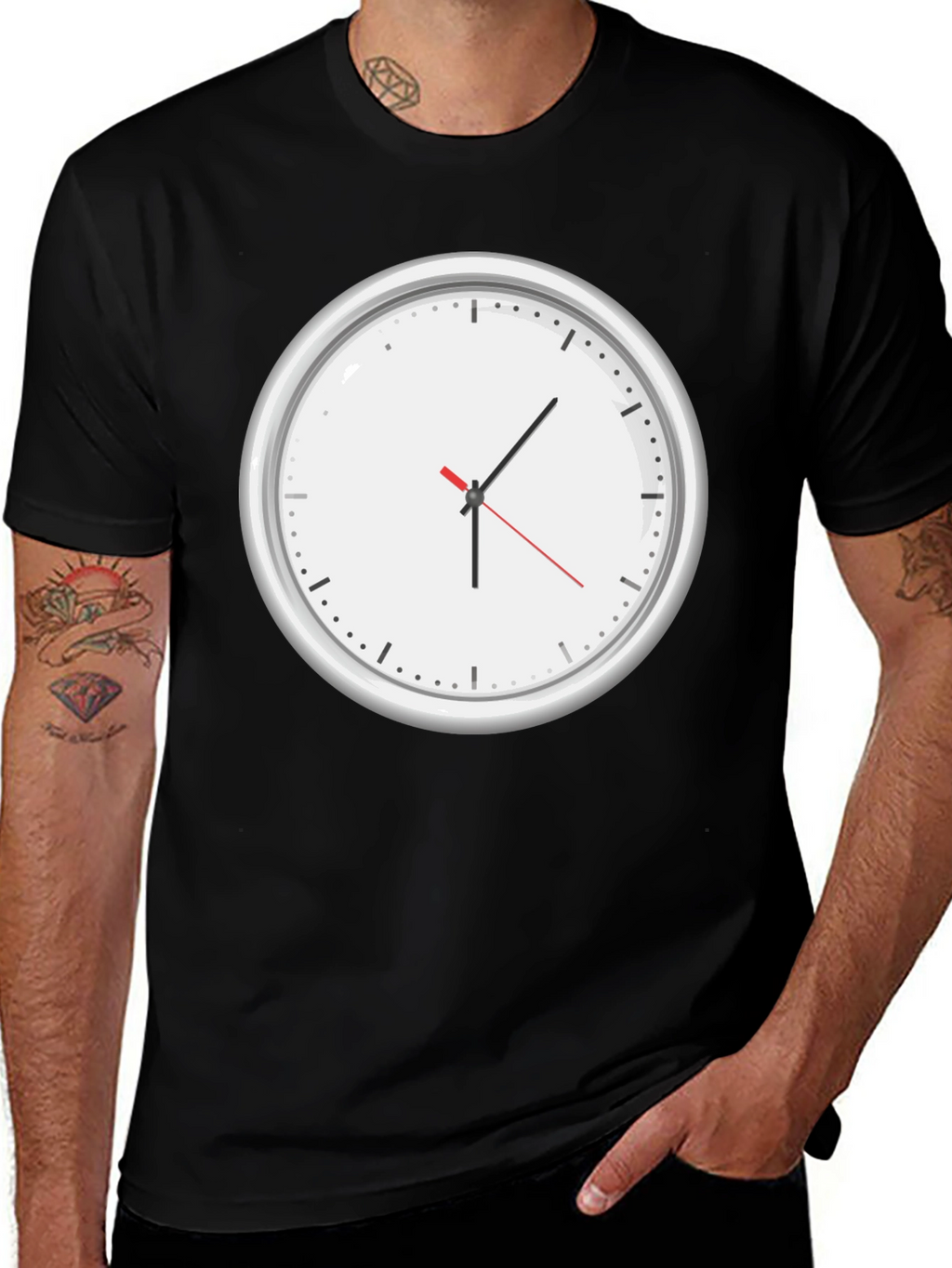 Clock Graphic T-Shirt - Time Design Tee