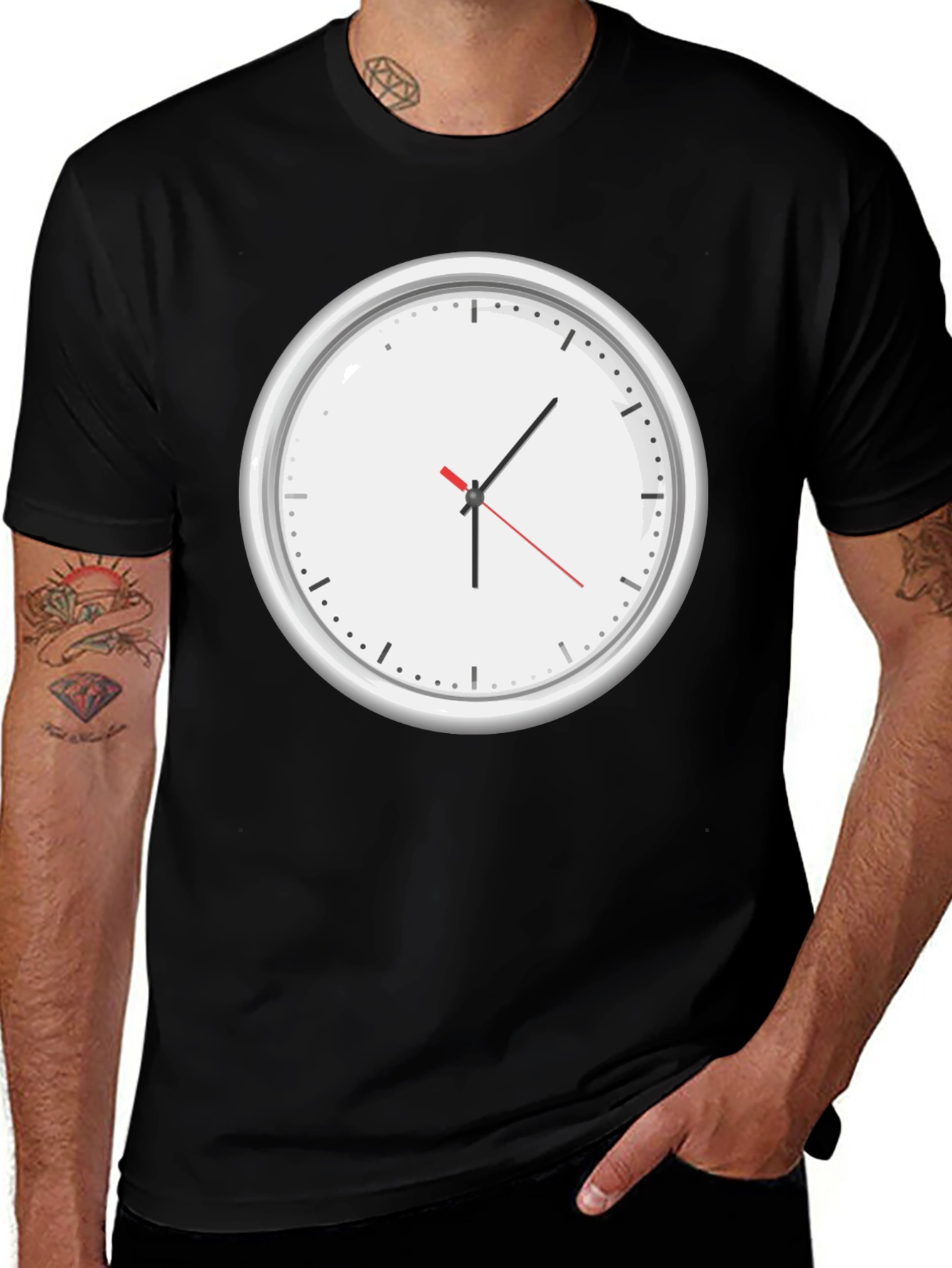 Clock Graphic T-Shirt - Time Design Tee