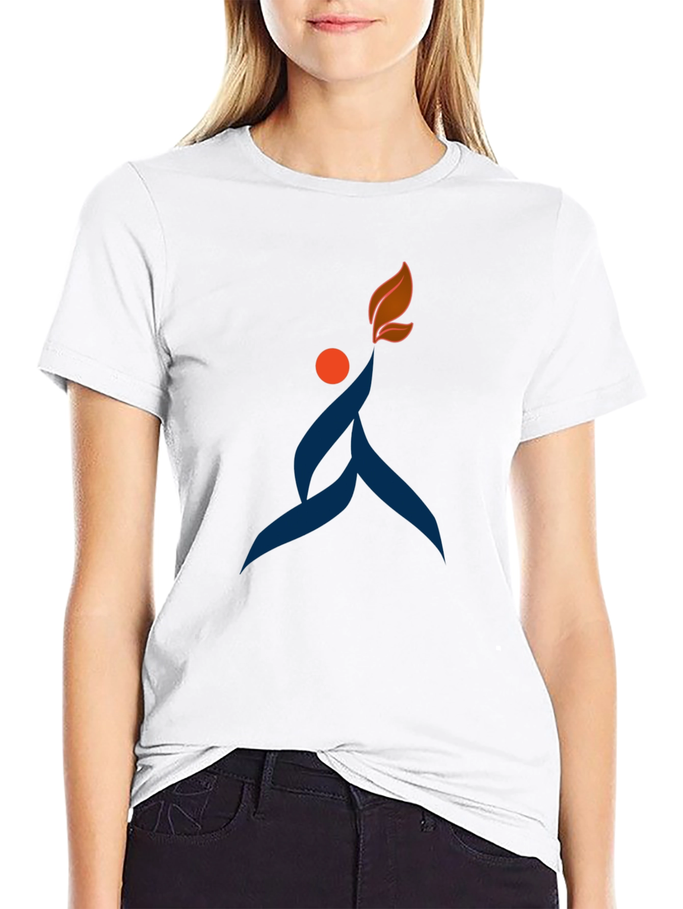 Abstract Graphic Print Tee - Casual Style