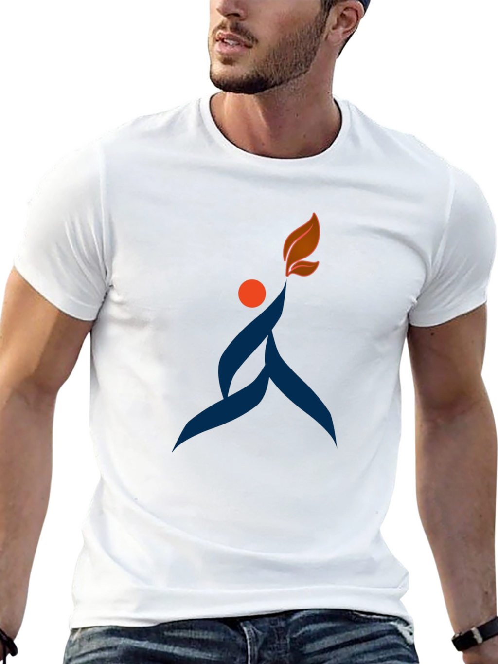 Abstract Graphic Print Tee - Casual Style
