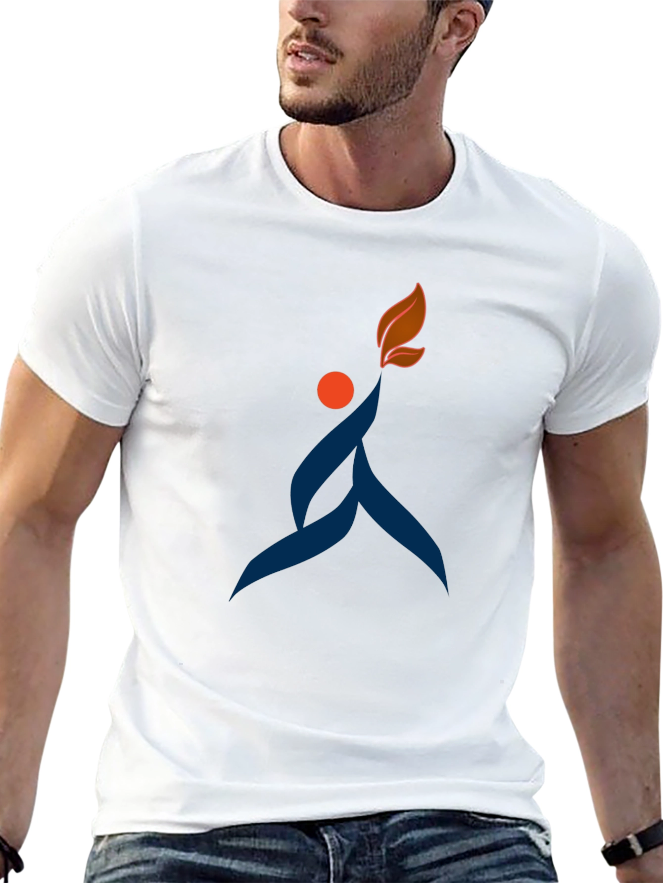 Abstract Graphic Print Tee - Casual Style