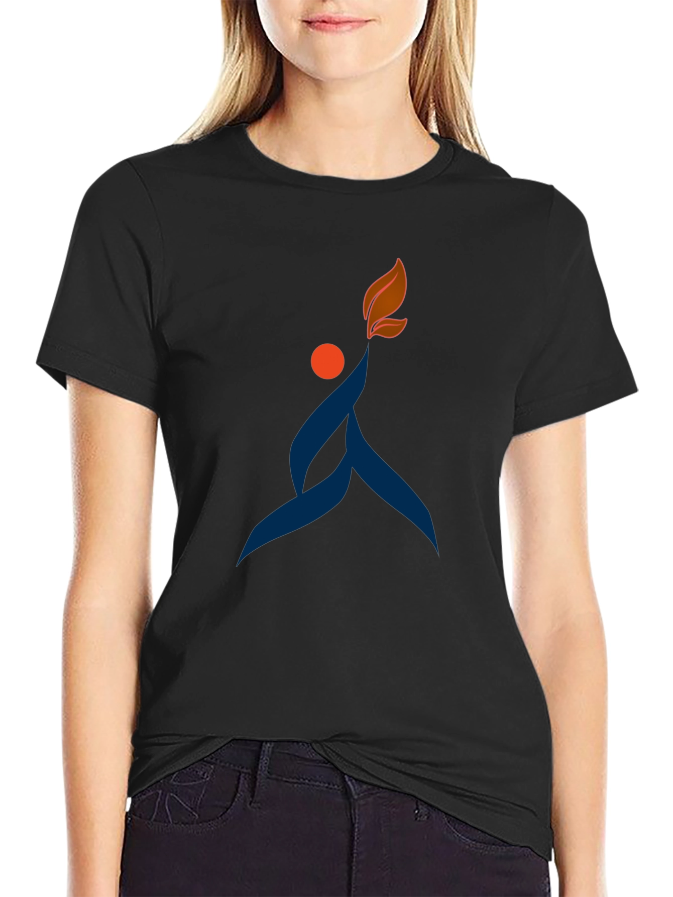 Abstract Graphic Print Tee - Casual Style