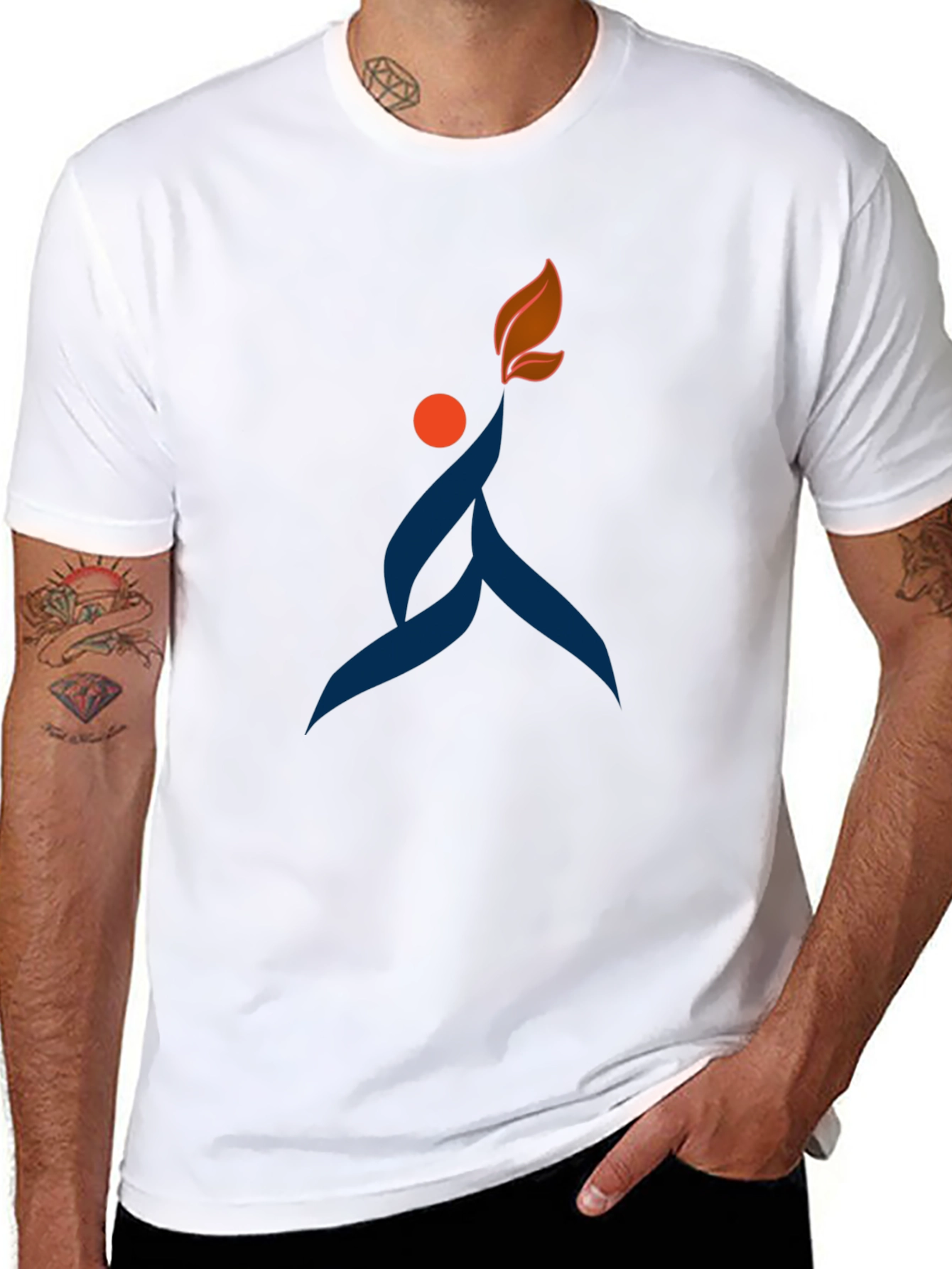 Abstract Graphic Print Tee - Casual Style