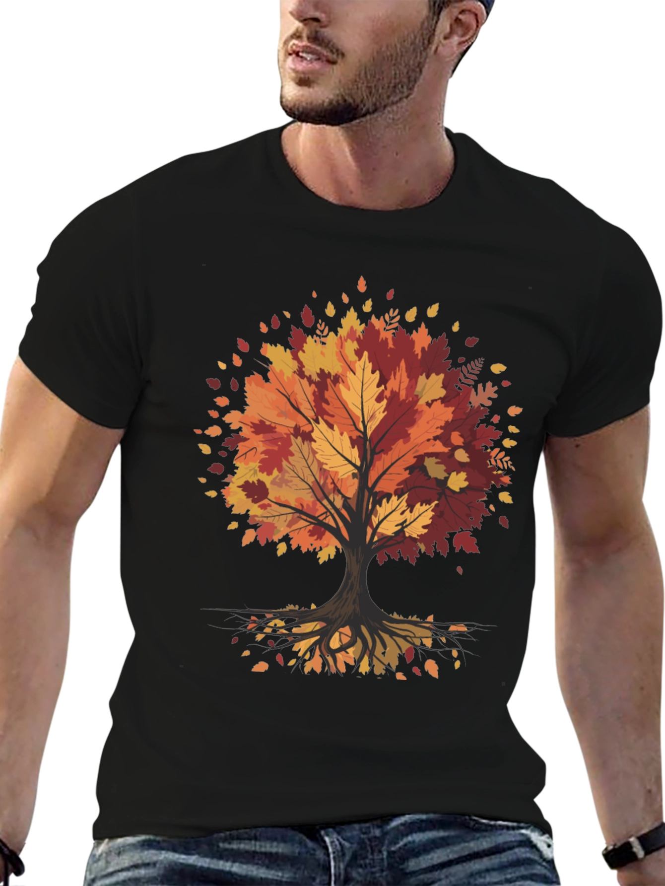 Autumn Tree Graphic Tee - Stylish Fall Design